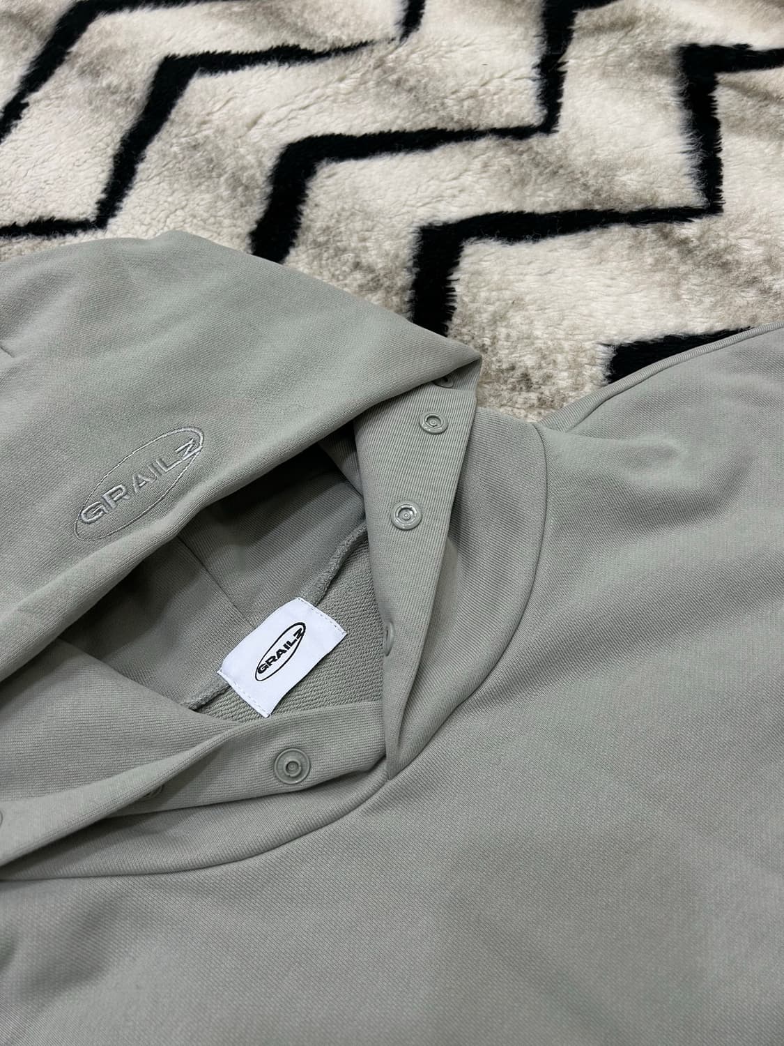 [1]그레일즈 지오메트리 헤비 후드/애쉬세이지 상품이미지1