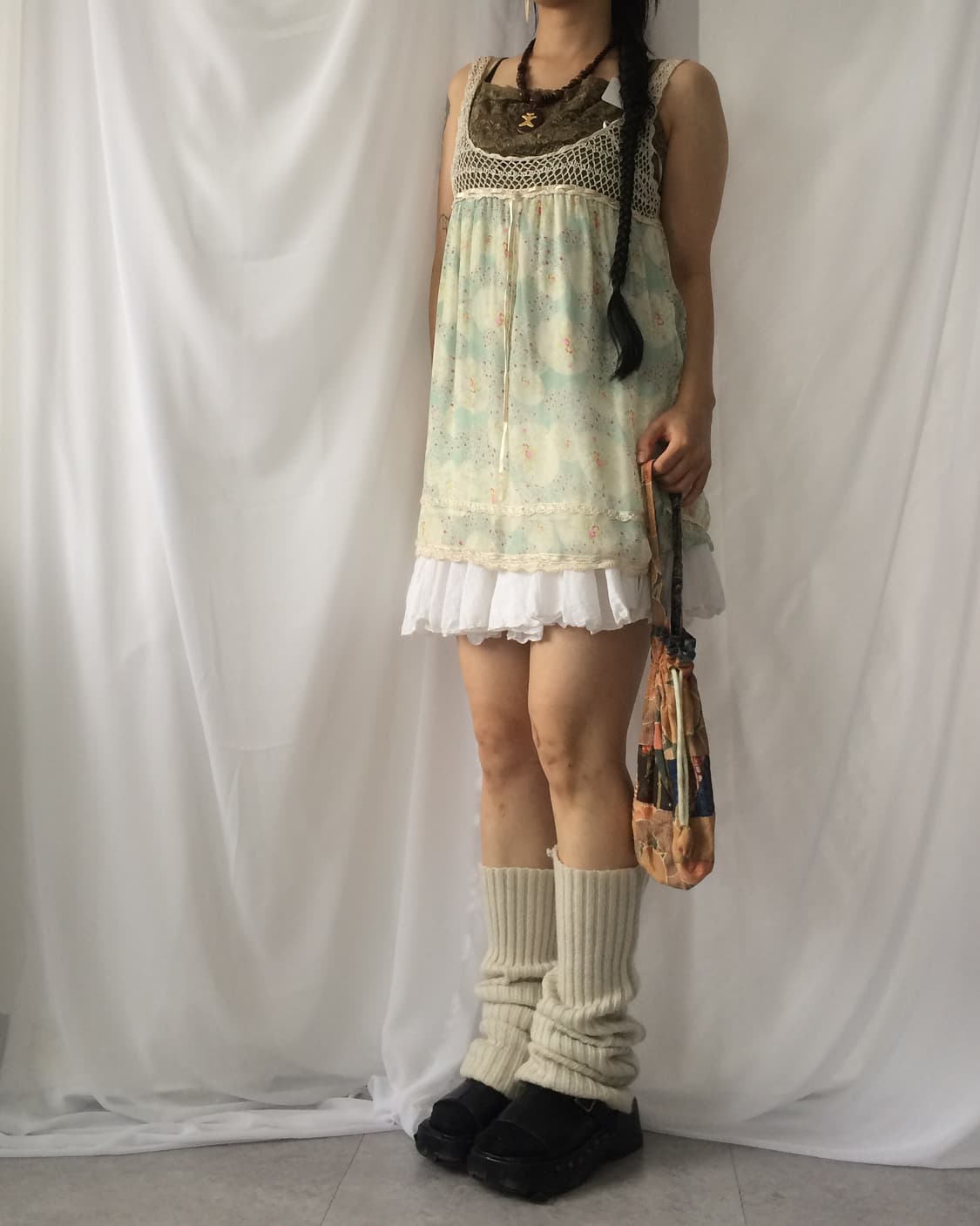 Crochet point pattern sleeveless 상품이미지1