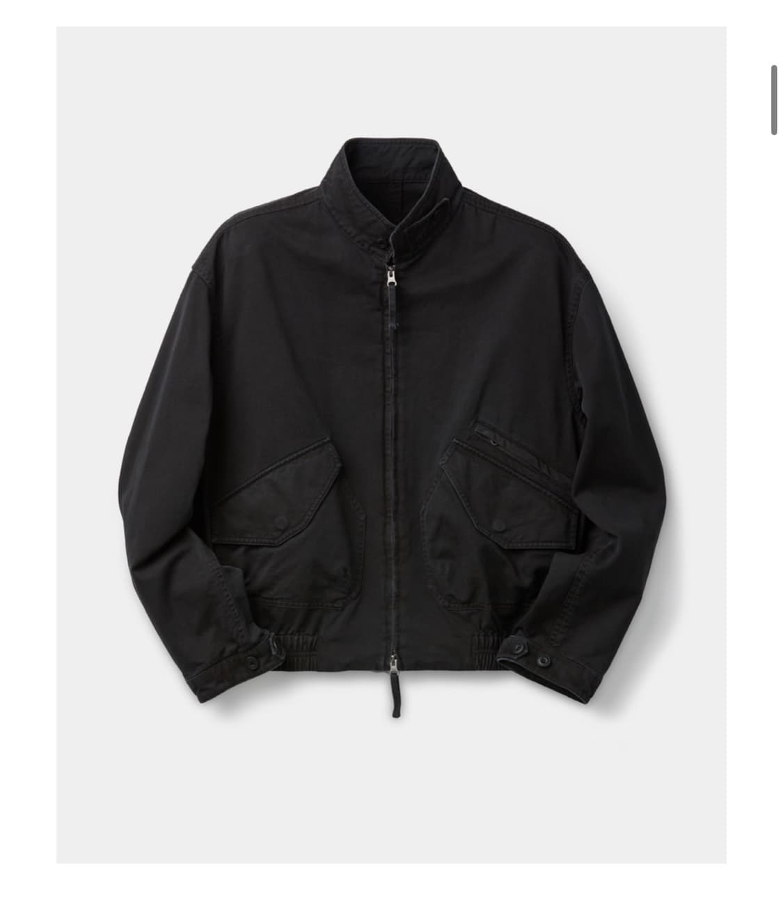 [L] 쿠어 카치온 워시드 트리밍 카라 점퍼 (워시드블랙) 상품이미지1