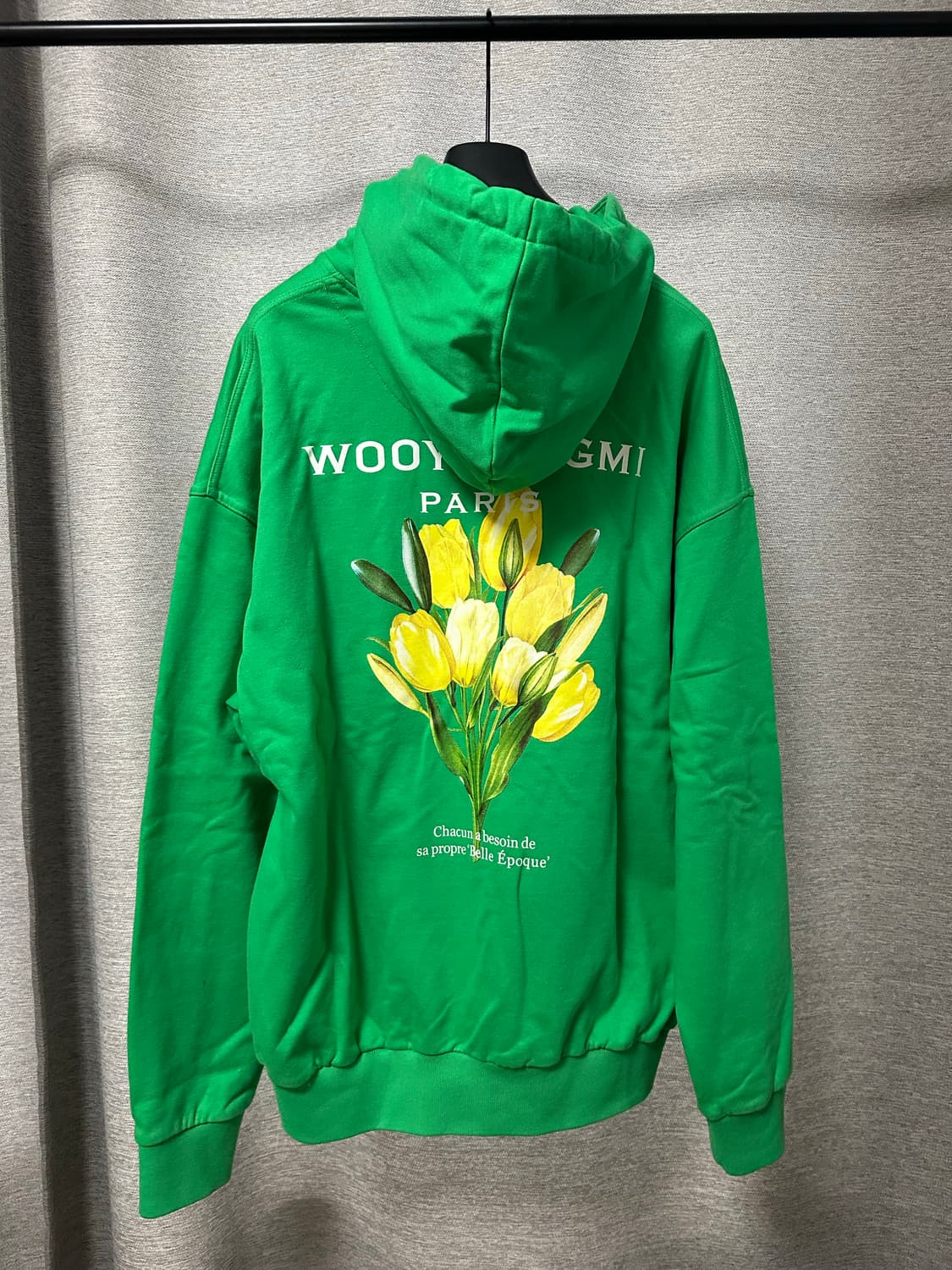 우영미 튤립 백로고 후드티 그린 (50) 상품이미지1