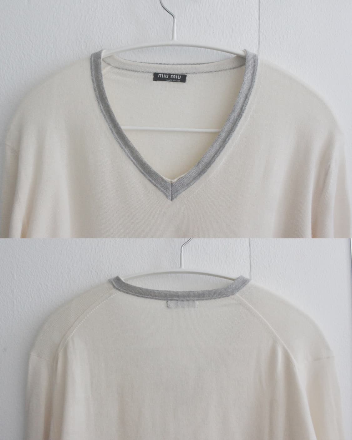 miumiu inside pocket v neck knit 상품이미지4