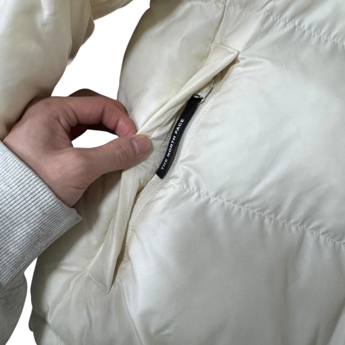 우먼 노스페이스 아이보리 패딩 상품이미지3