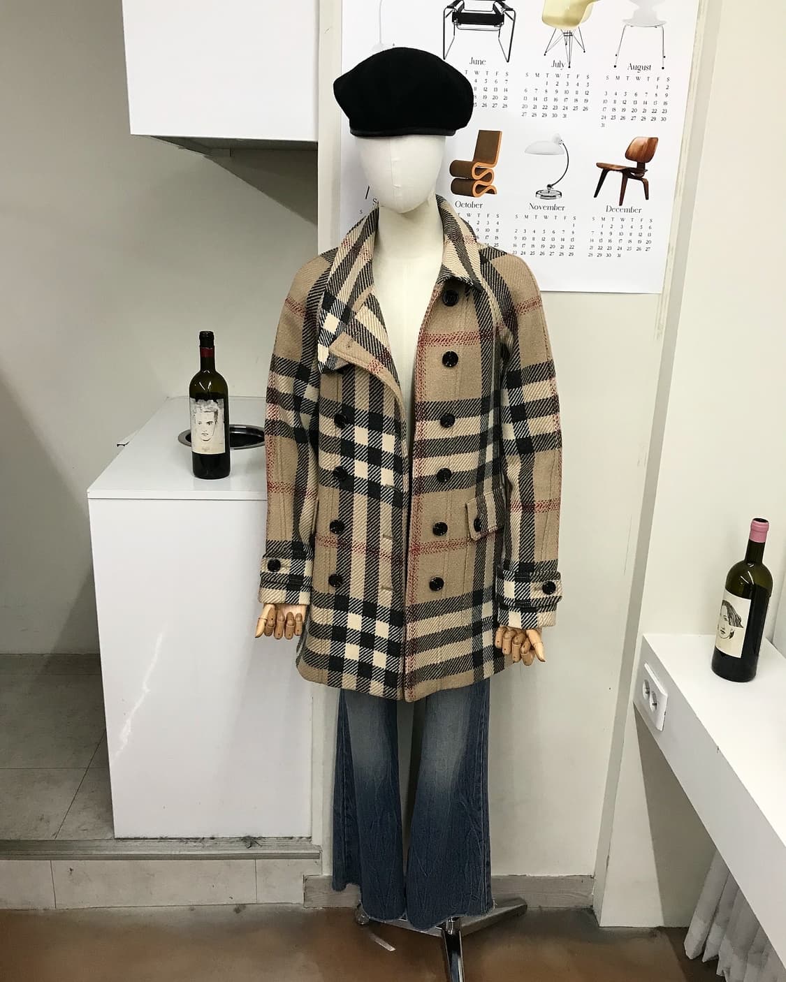 버버리 노바체크 울 더블 코트 상품이미지6