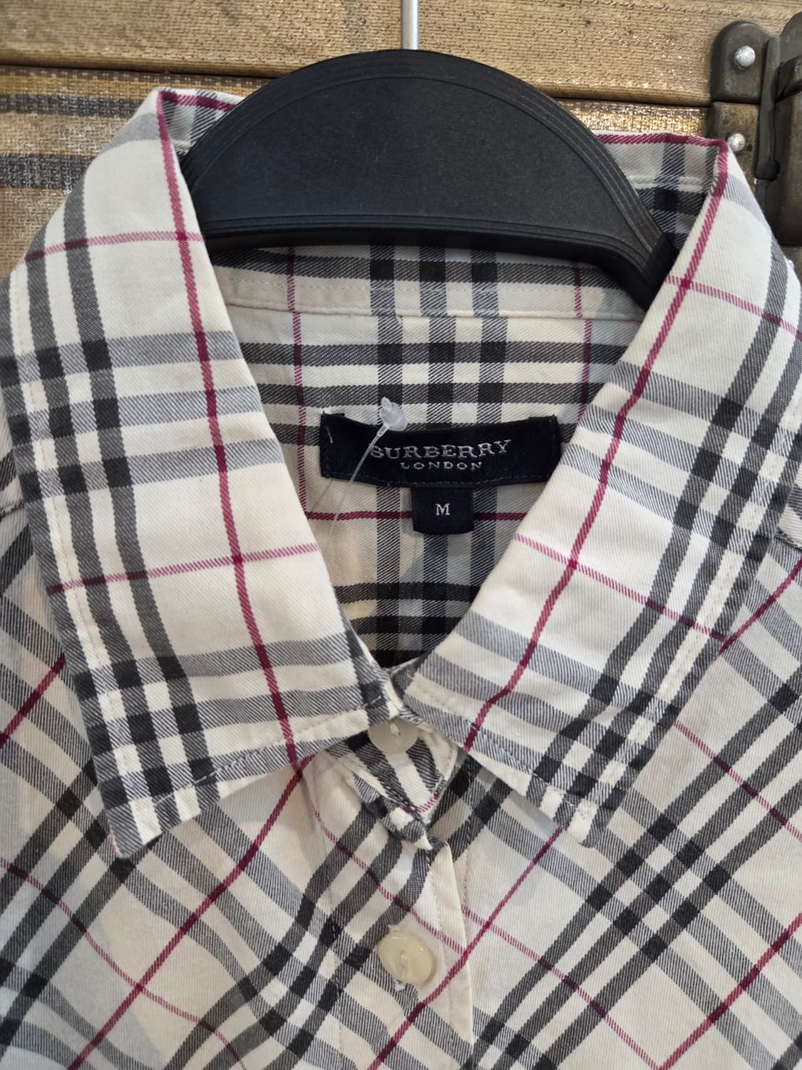 BURBERRY 버버리 아이보리 체크셔츠 상품이미지6