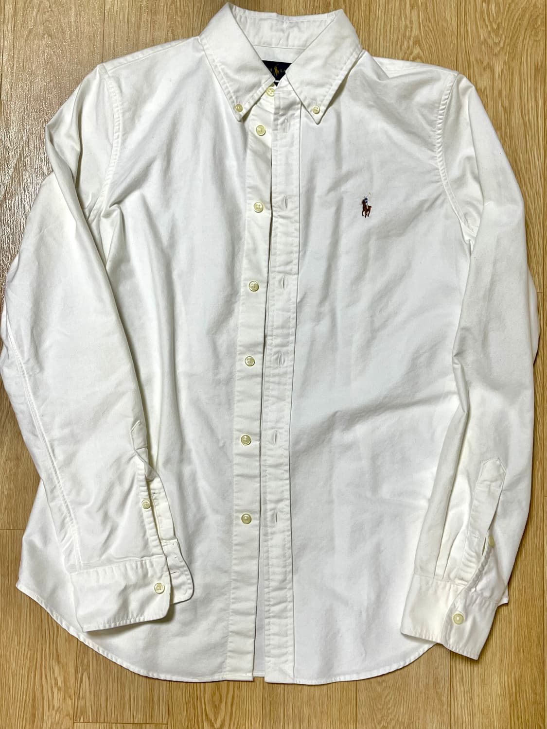 폴로 옥스포드 셔츠 여성 커스텀핏 화이트 m사이즈 상품이미지1