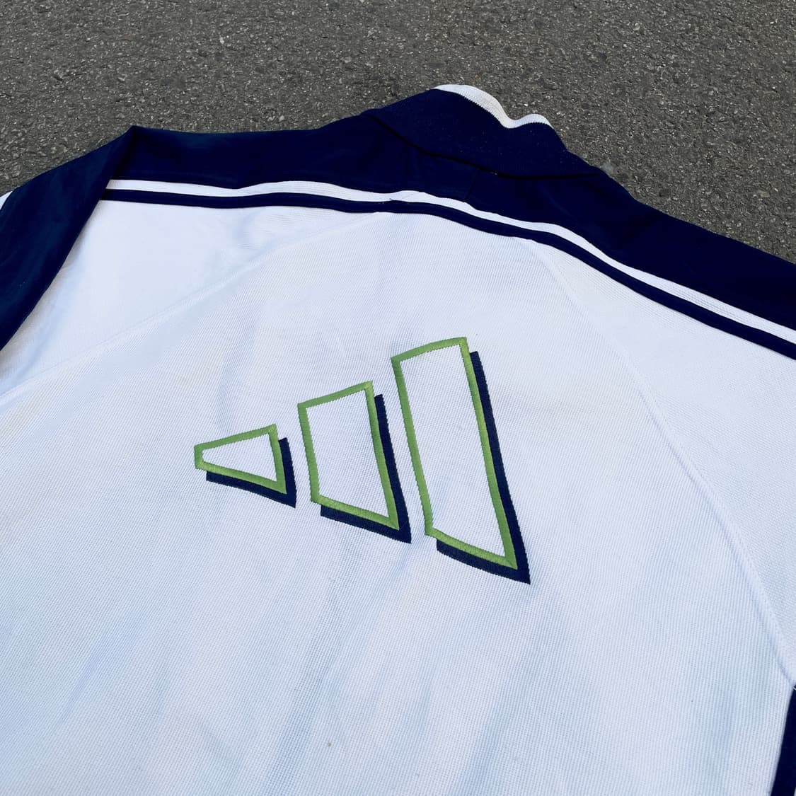 90s 아디다스 배색 올드스쿨 오버핏 빅로고 져지 트랙탑 XL 상품이미지7