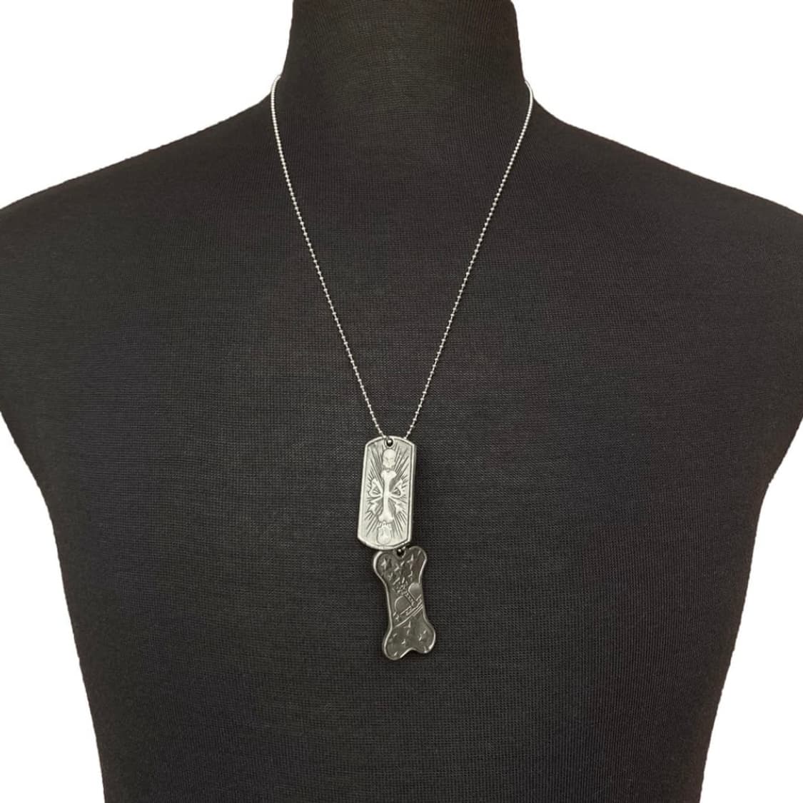 비비안웨스트우드 아카이브 레터링 orb 각인 도그택 팬던트 목걸이 상품이미지6