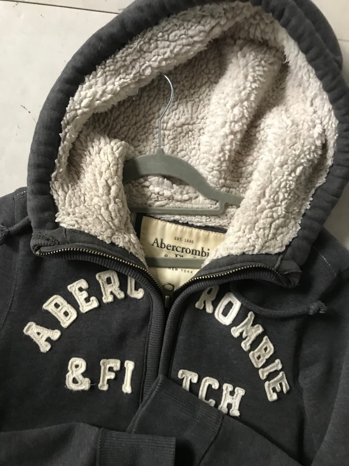 아베크롬비 그레이 퍼후드집업 상품이미지8