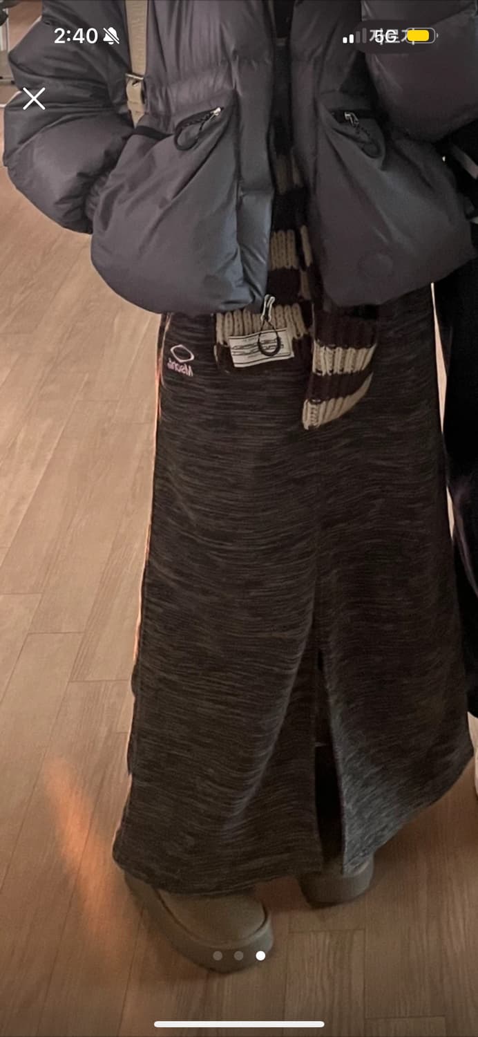 미스치프 플리스 롱스커트 상품이미지3