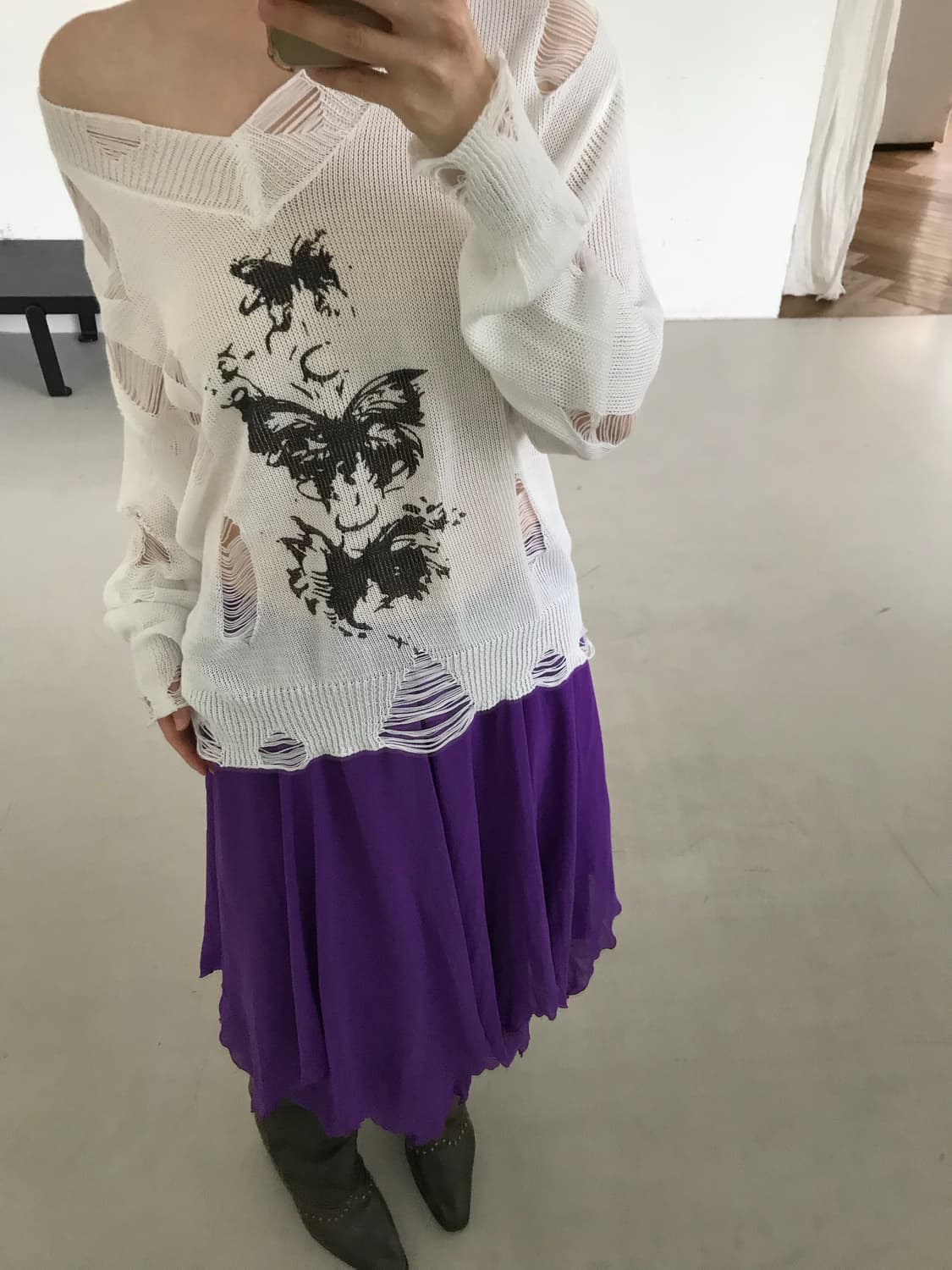 vintage purple skirt 상품이미지4