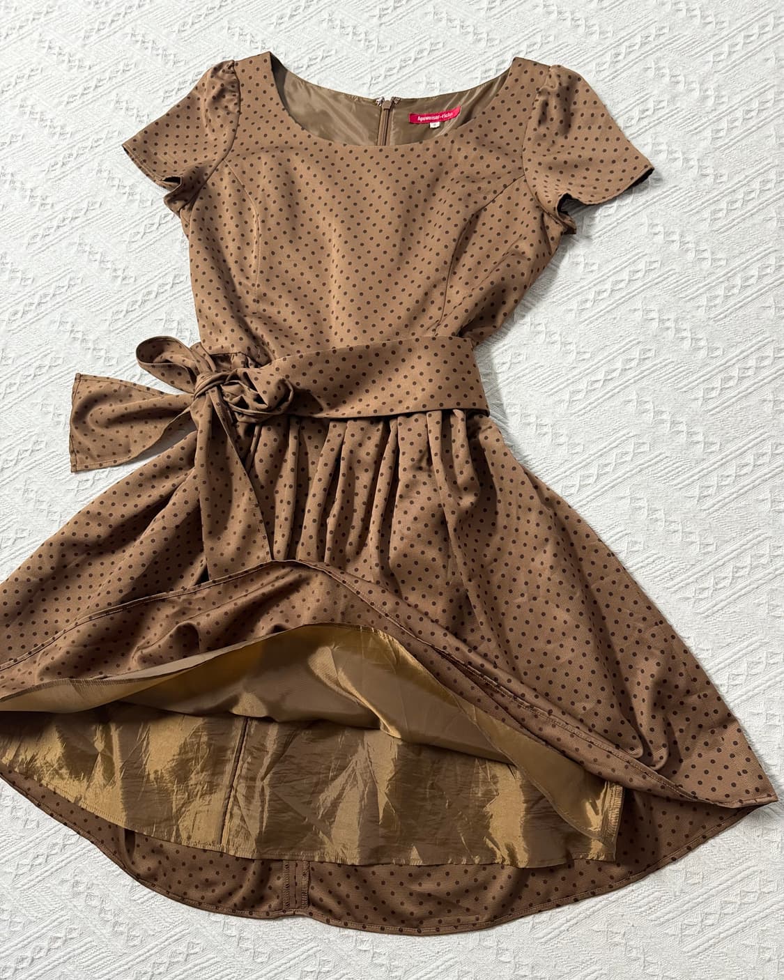 도트 패턴 세미 글로시 원피스 상품이미지3