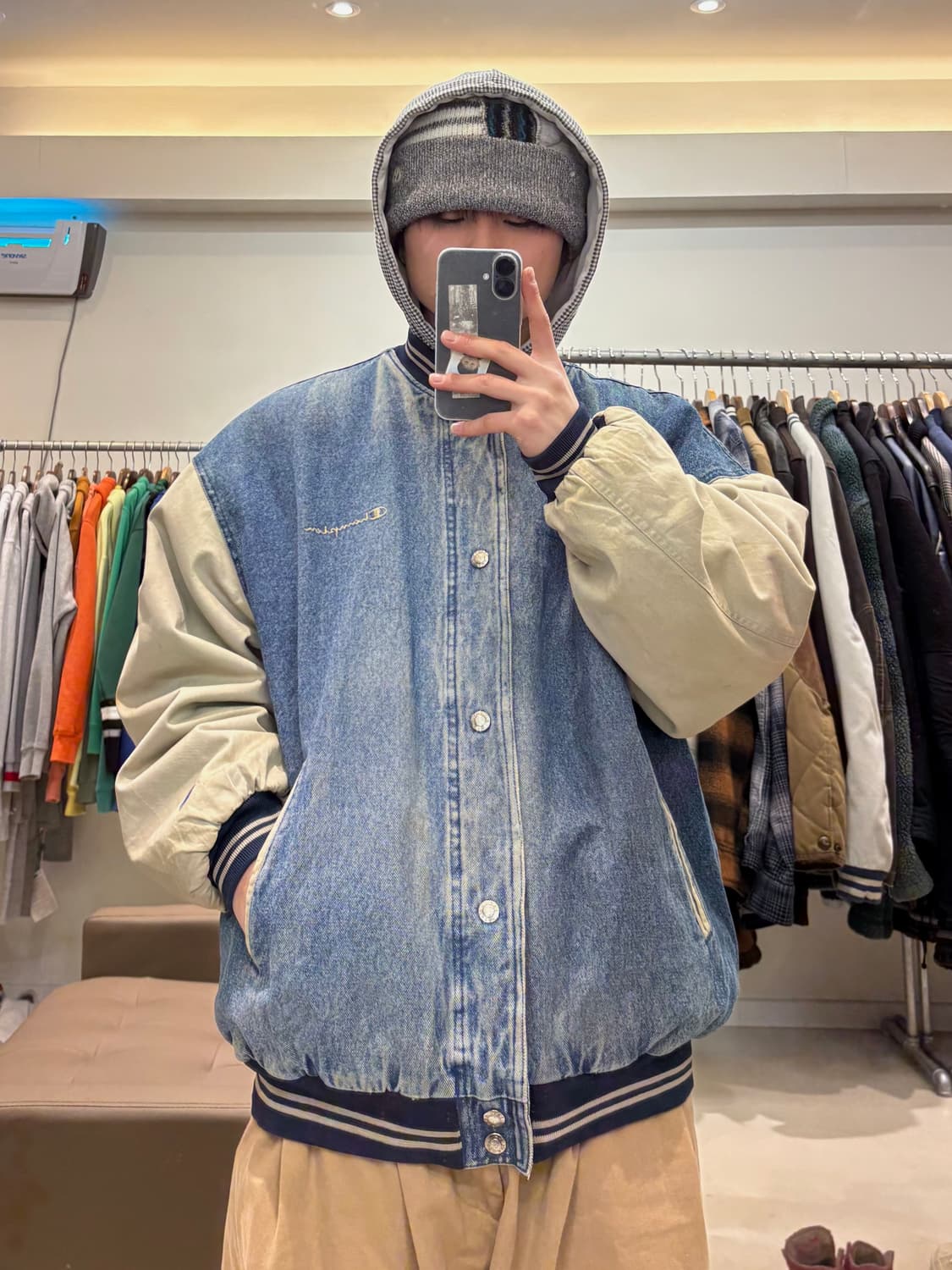 챔피온 데님 바시티자켓 상품이미지6