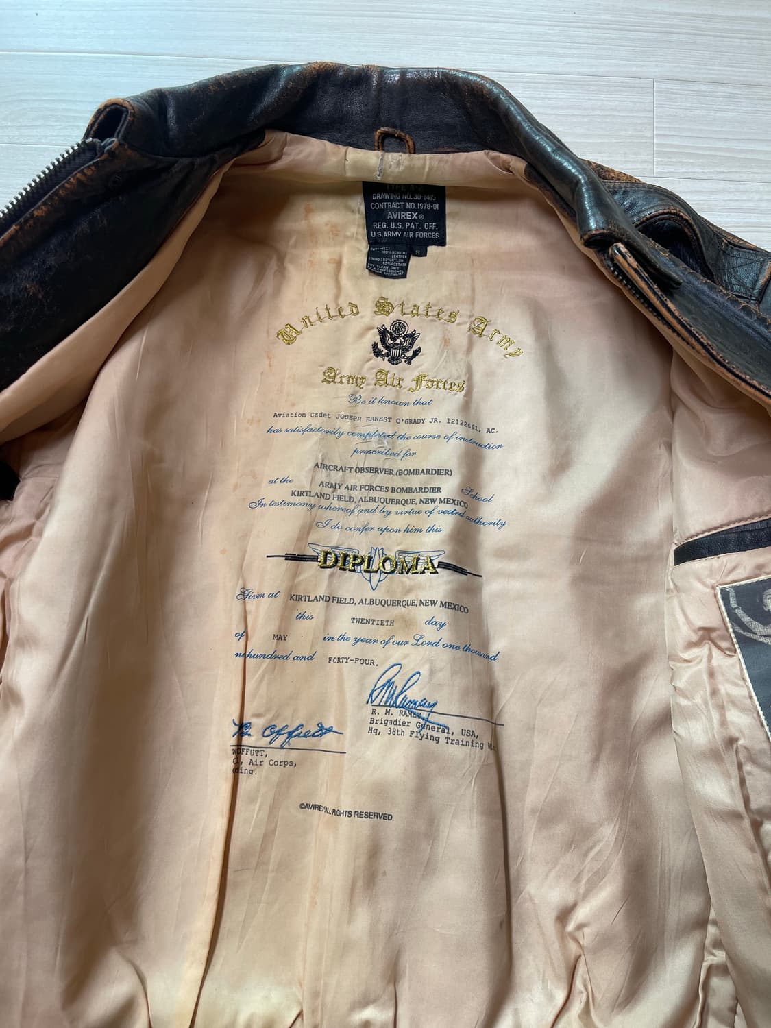 Avirex 구제 가죽자켓 상품이미지4