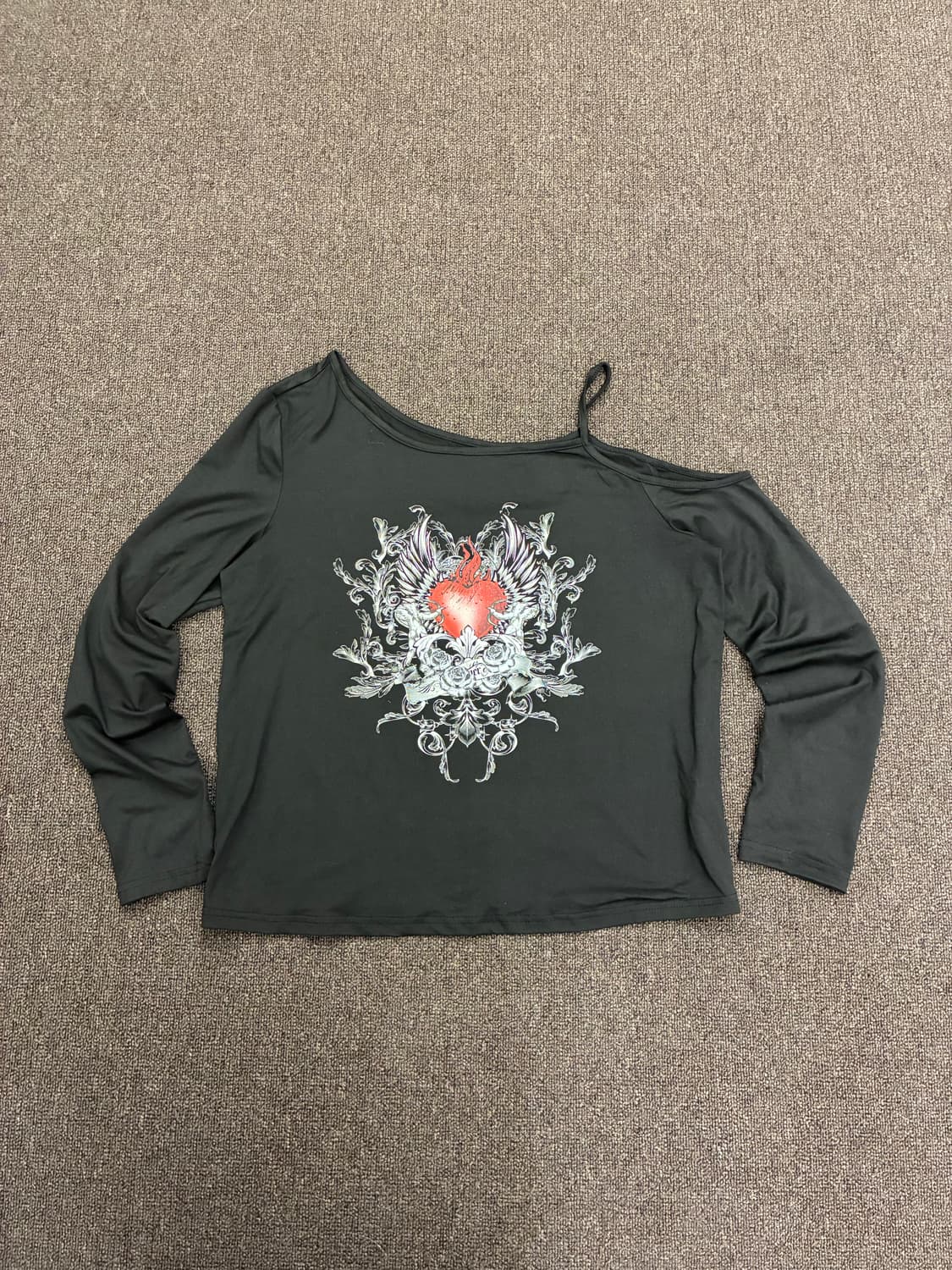 M)Japanese vintage 여성 y2k 오프숄더 롱슬리브 상품이미지3