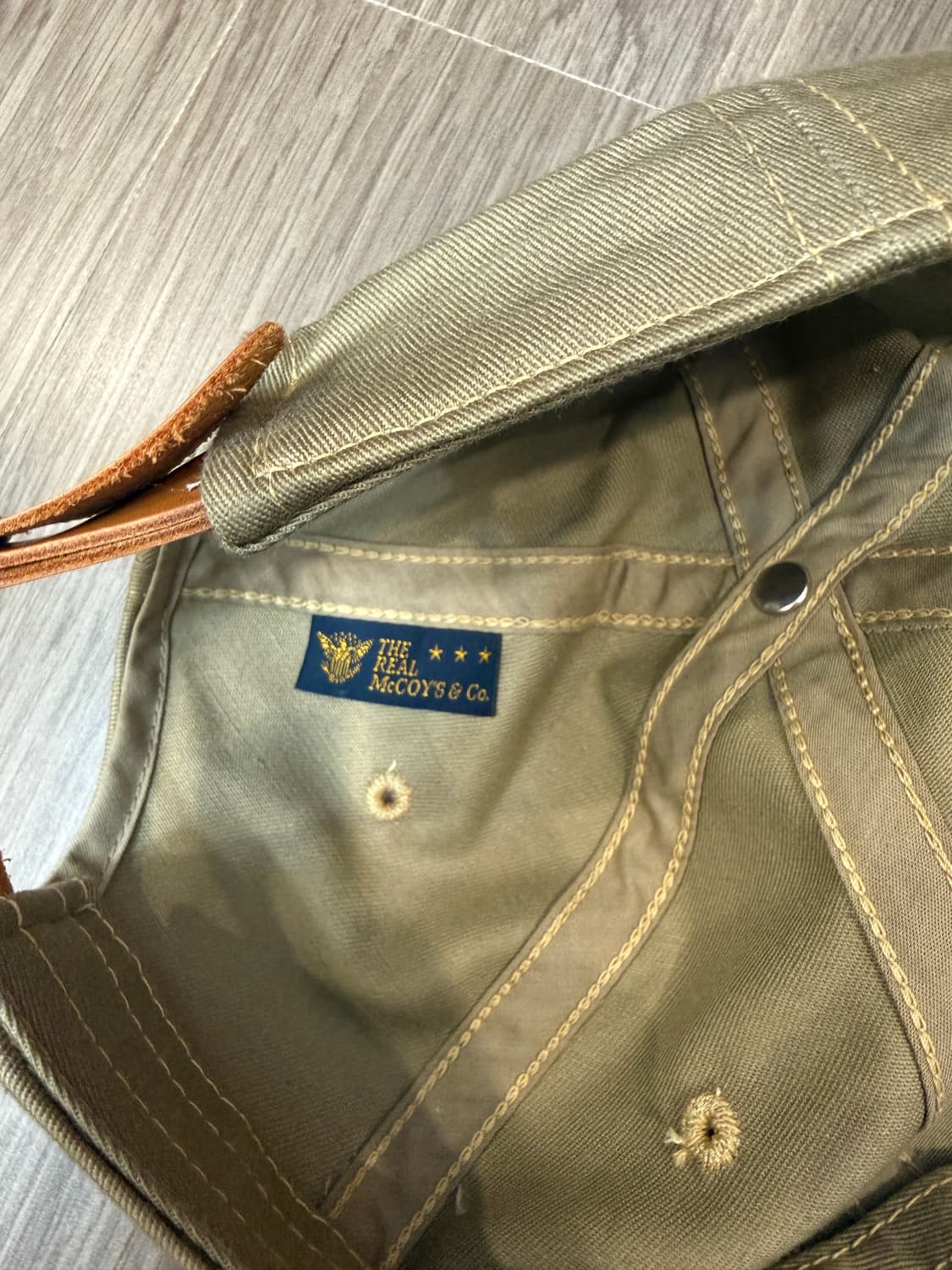 리얼맥코이 로고 볼캡 베이지 상품이미지3