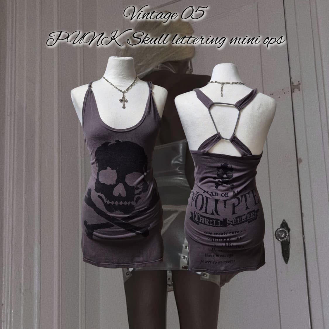 Vintage 05 PUNK Skull lettering mini ops 상품이미지1