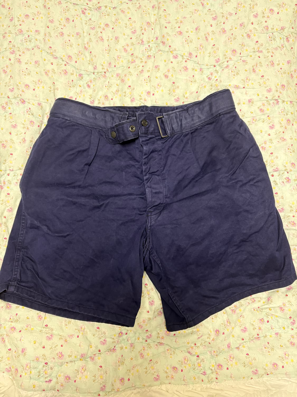 90s 이탈리아군 반바지 네이비 팬츠 (33-34) 상품이미지1