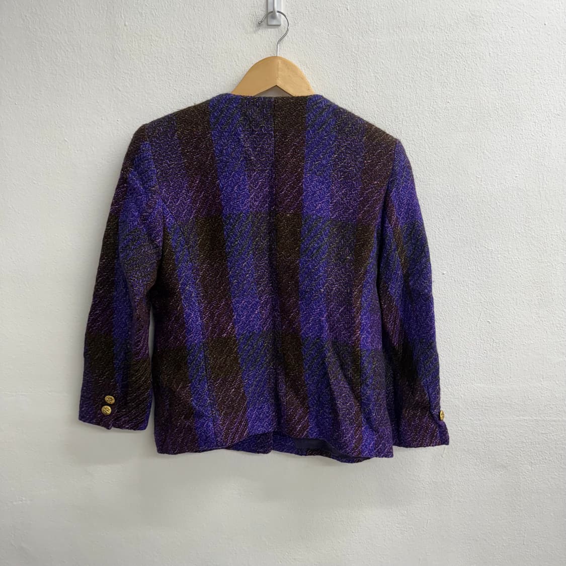 JPN VINVERT vintage 체크 트위드 자켓 상품이미지3