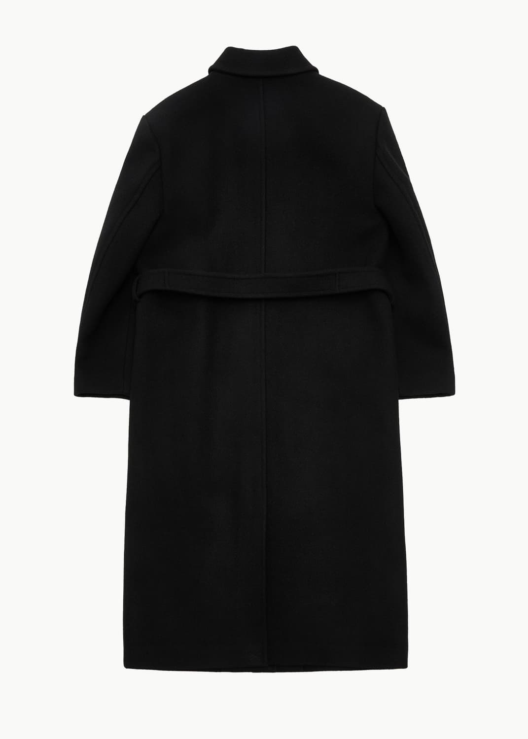 아모멘토 25FW 싱글 브레스트 롱코트 블랙 상품이미지4