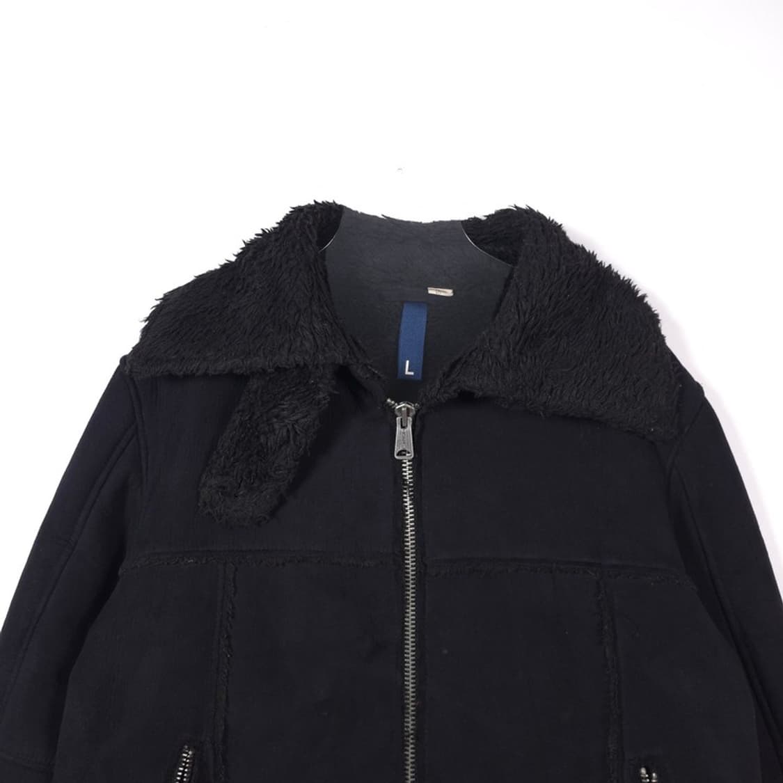 에이치앤엠 Divided 올블랙 시어링 무스탕 자켓 L 상품이미지3