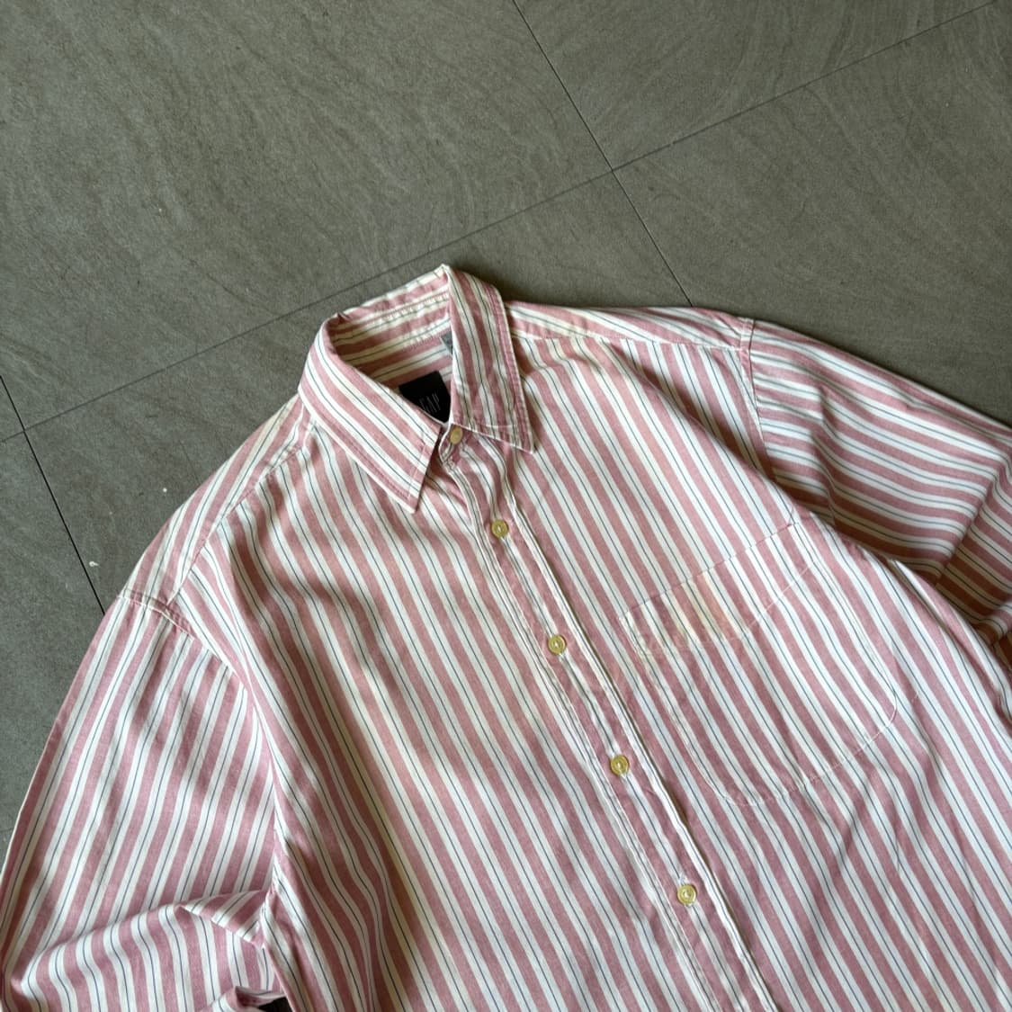 갭 핑크 스트라이프 긴팔 셔츠 상품이미지2