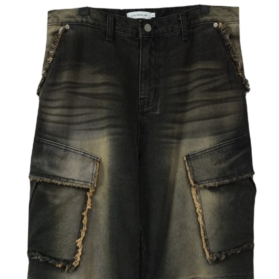 [빈티지] 워시드 와이드 카고 데님 팬츠 M19417 상품이미지4