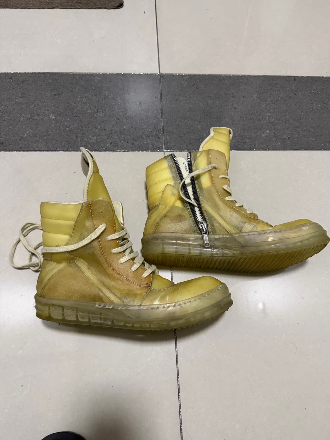 [42] 릭오웬스 지오바스켓 투명 레더 상품이미지2