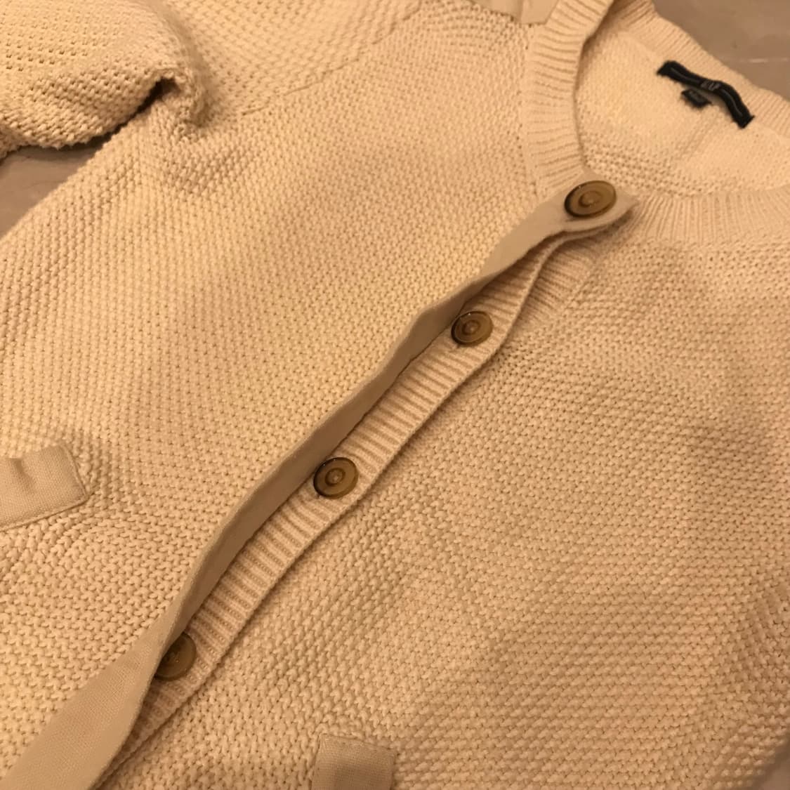 GAP 갭 모리걸 라떼갸루 아이보리 와플 니트 가디건 상품이미지3