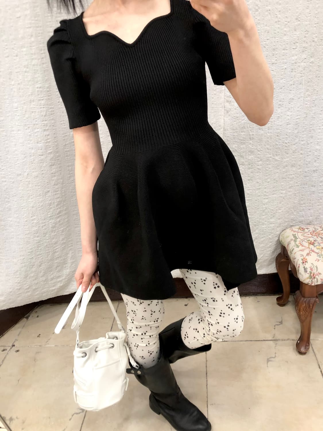 Black stars leggings 상품이미지4