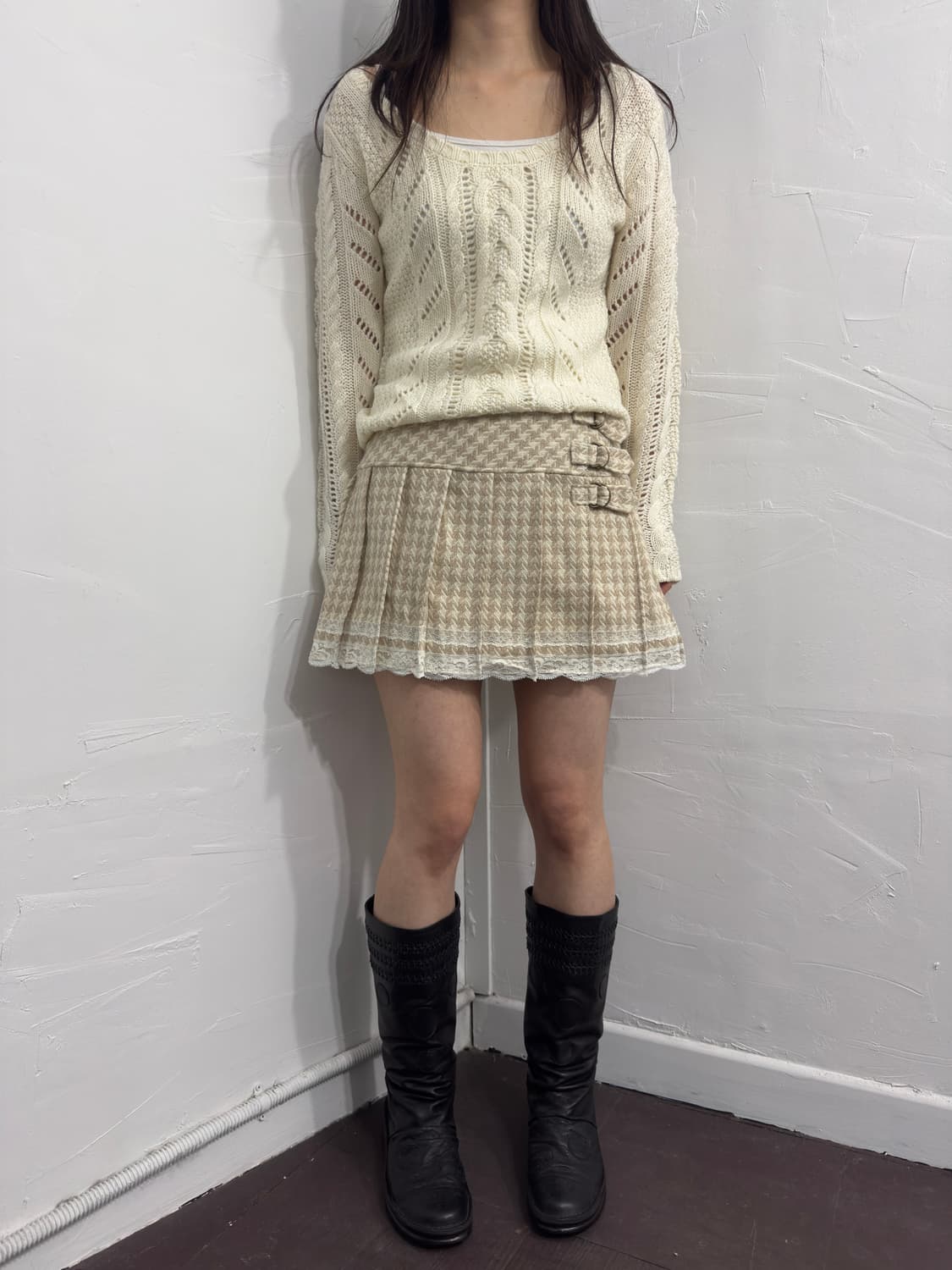 liz lisa design mini wool skirt 상품이미지2