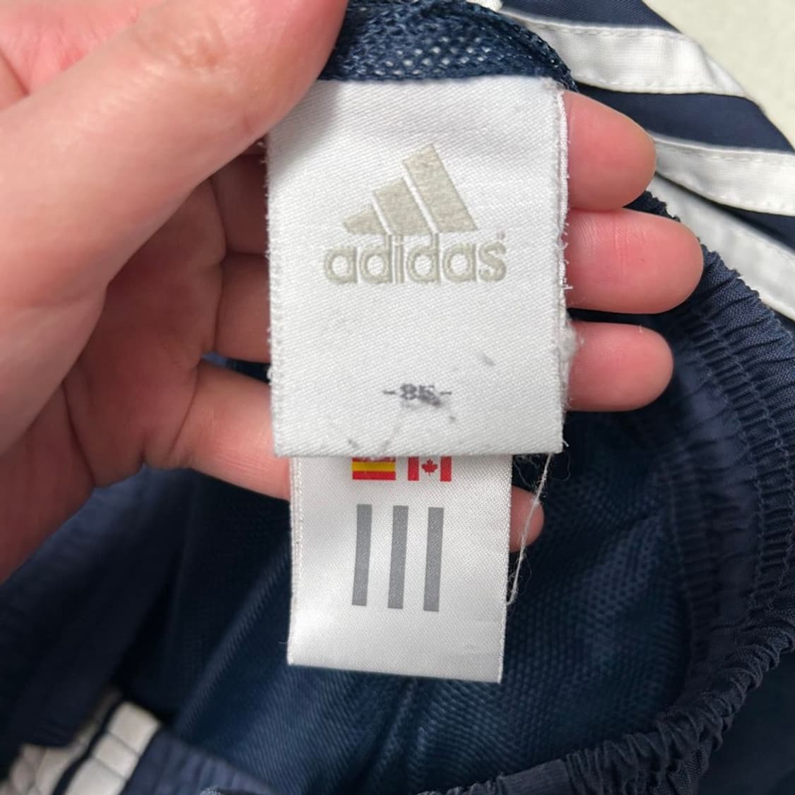 아디다스 네이비 화이트 삼선로고 트랙팬츠 85 상품이미지5