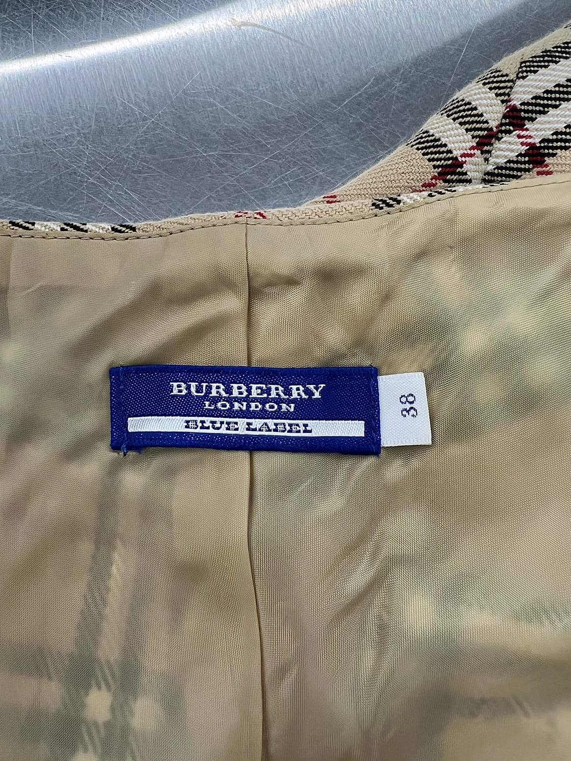 버버리 블루라벨 노바 체크 울 미디 스커트  상품이미지7