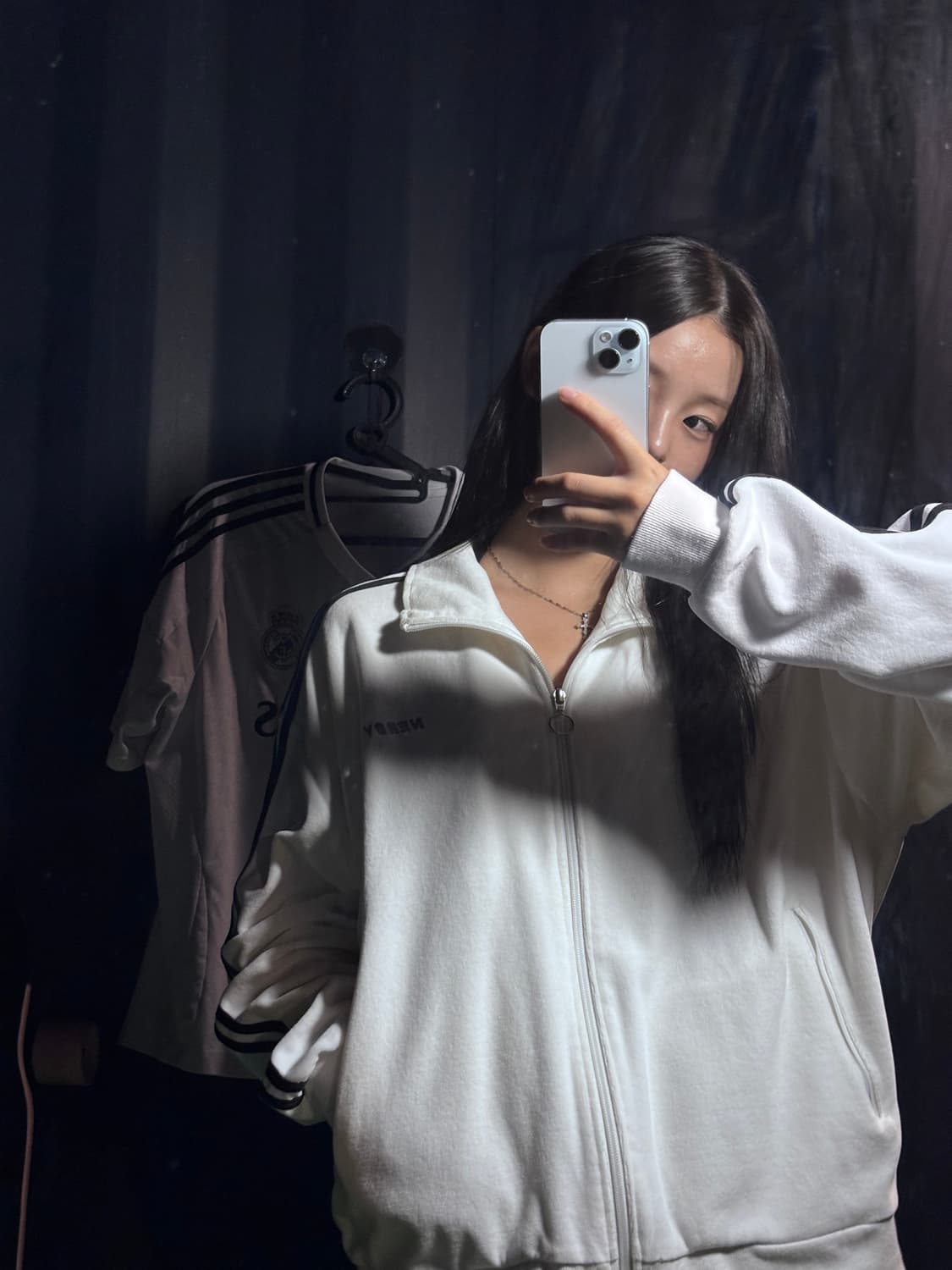 📍널디 트랙 탑 화이트 S 상품이미지1