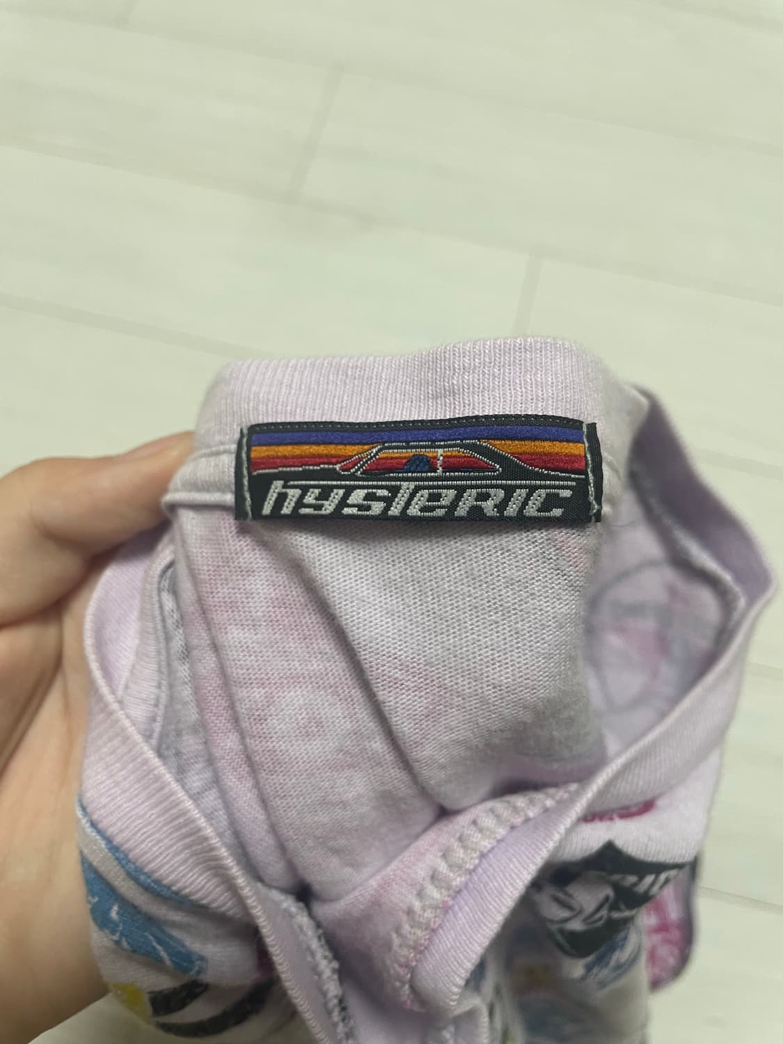 히스테릭글래머 반팔 걸프린팅 와글 핑크 상품이미지2