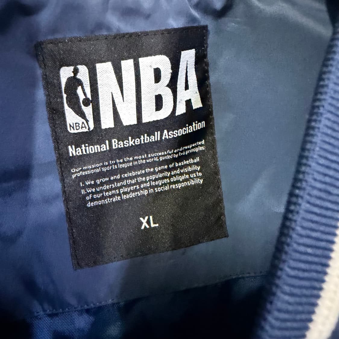 NBA 골든스테이트 워리어스 블루종 바시티 재킷 상품이미지4