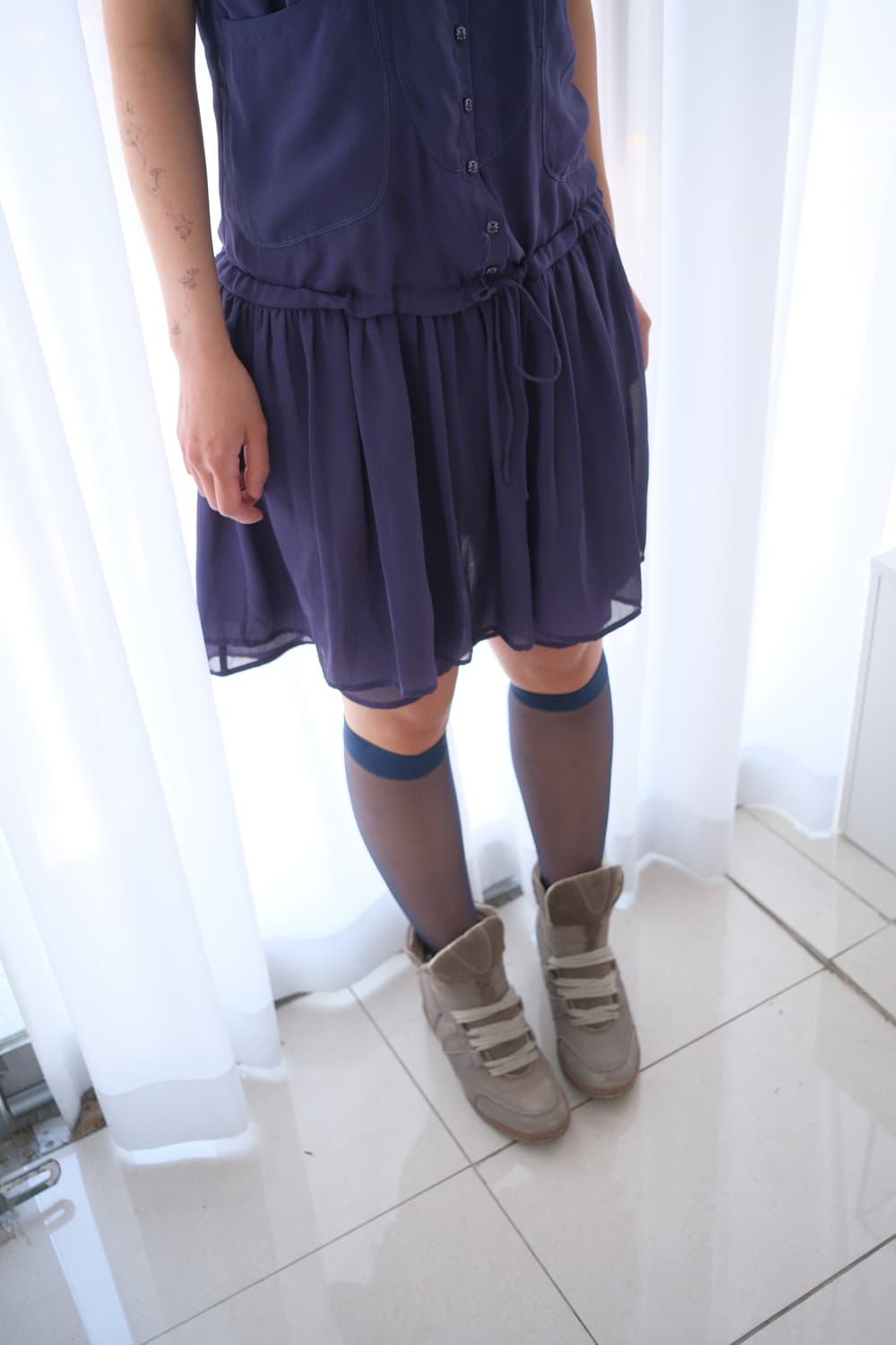 Ribbon tied dress 상품이미지3
