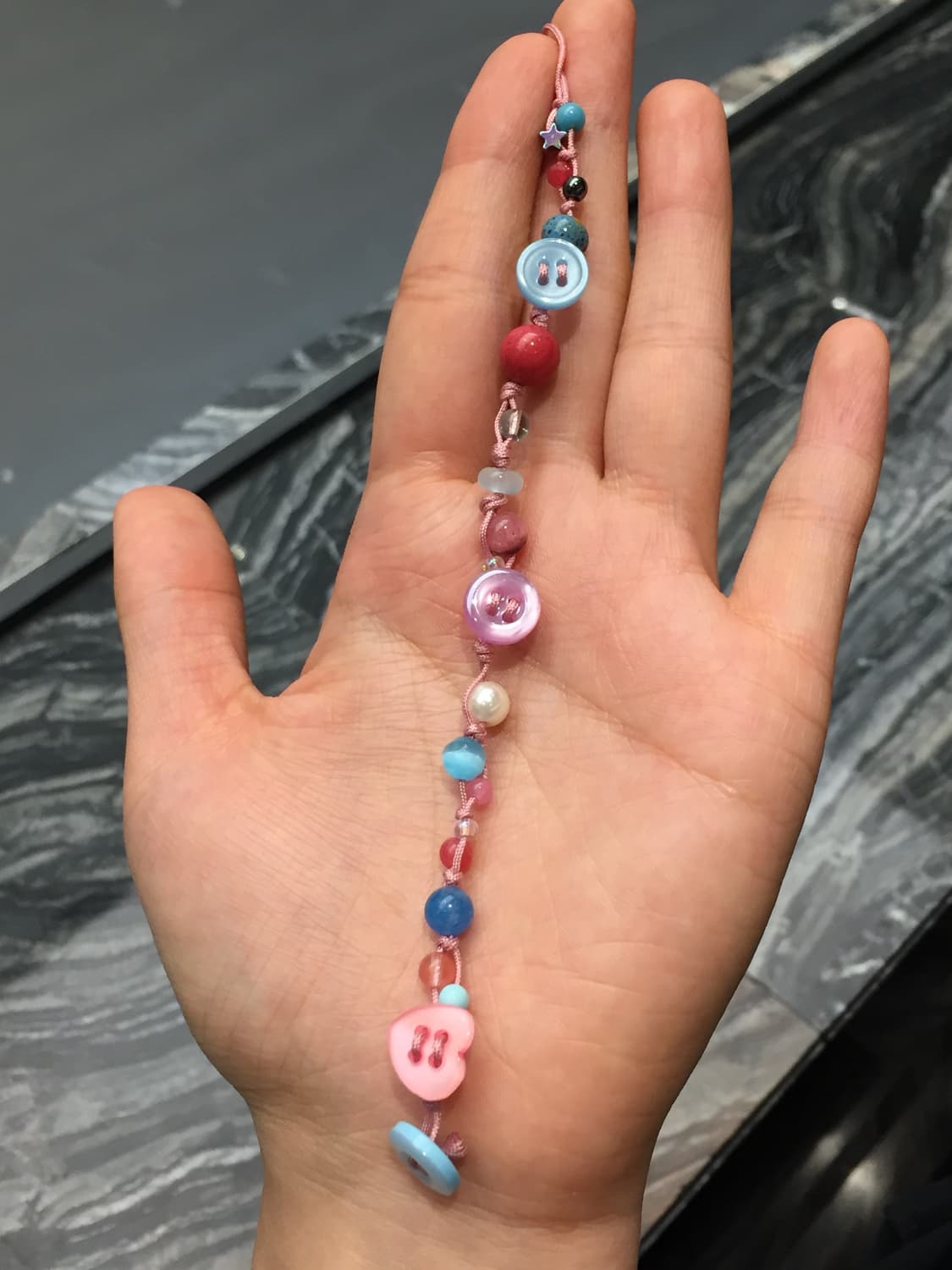 PB 단추 비즈 팔찌 상품이미지2