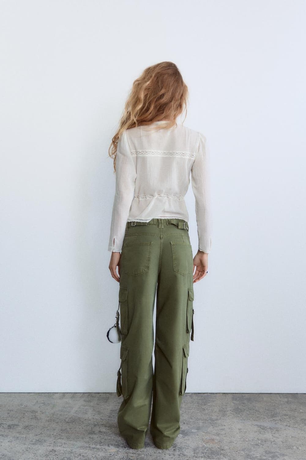 zara 자라 카키 워싱 카고 팬츠 상품이미지3