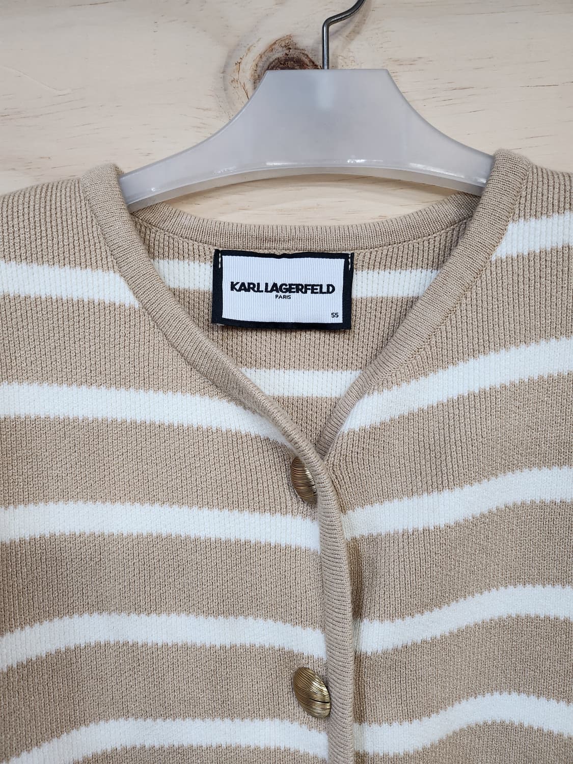 112) 칼라거펠트 스트라이프 가디건 상품이미지3