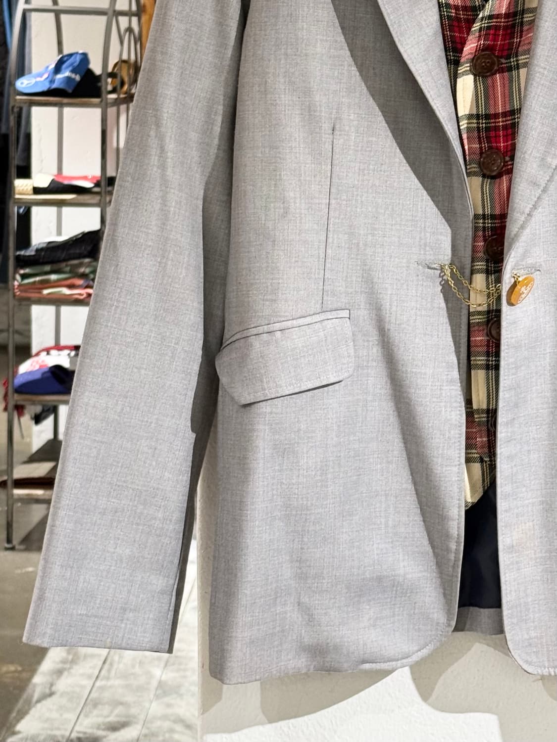 비비안웨스트우드 맨 그레이 베스트 레이어드 블레이저 자켓 상품이미지4