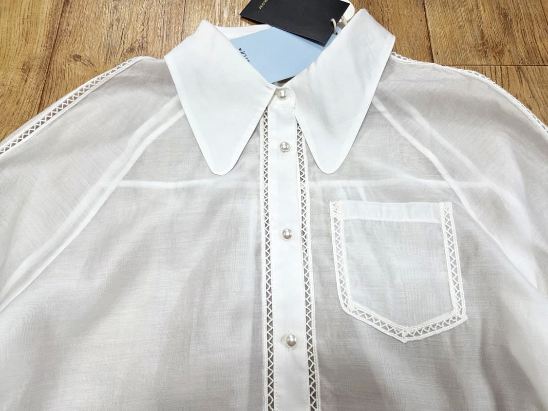 쿠오세(KUOSE) 이리디센트 오버레이 리오셀 셔츠 프리사이즈 새상품 상품이미지6