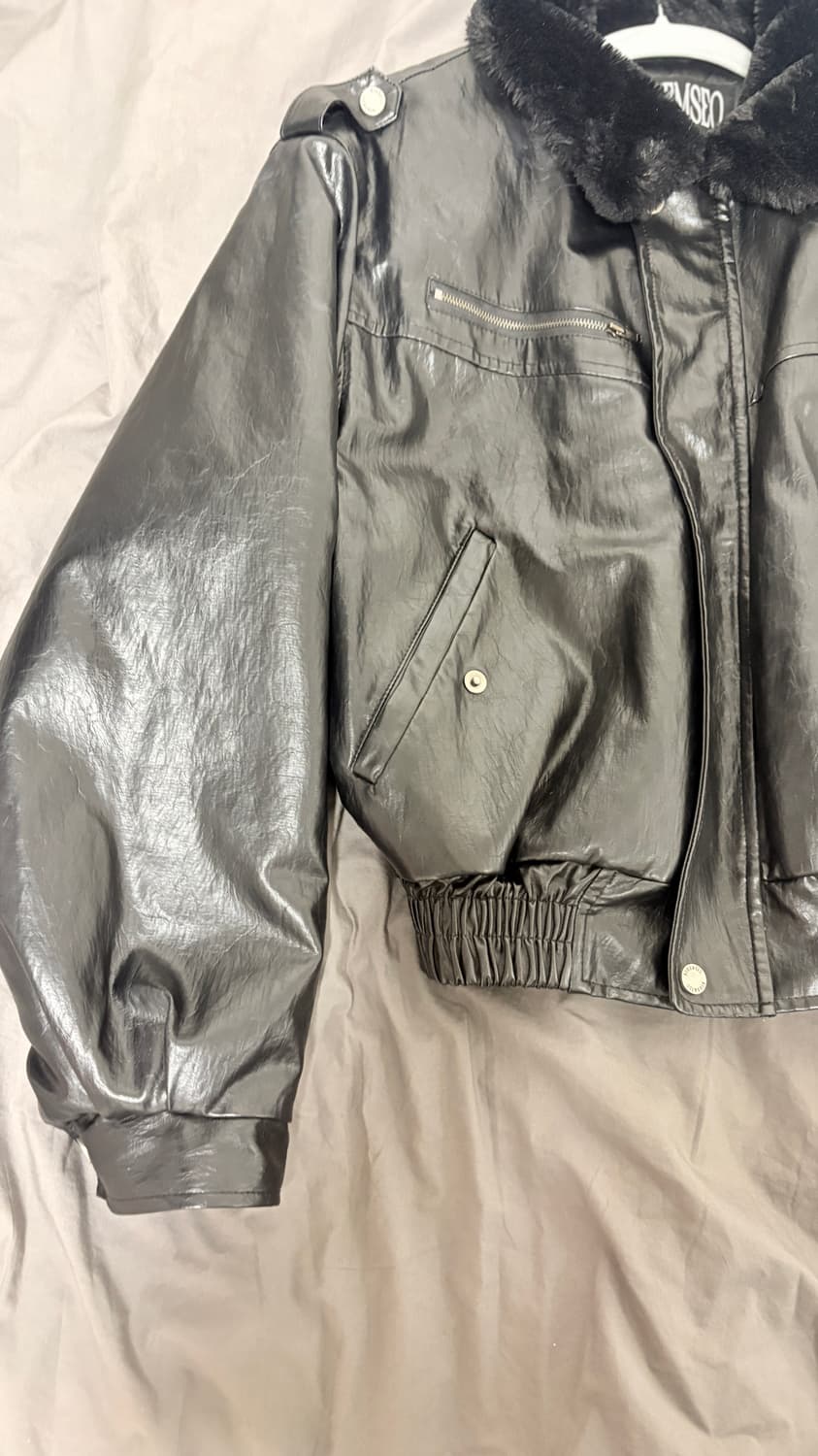 보헤미안서울 레더 퍼 블루종 점퍼 상품이미지6