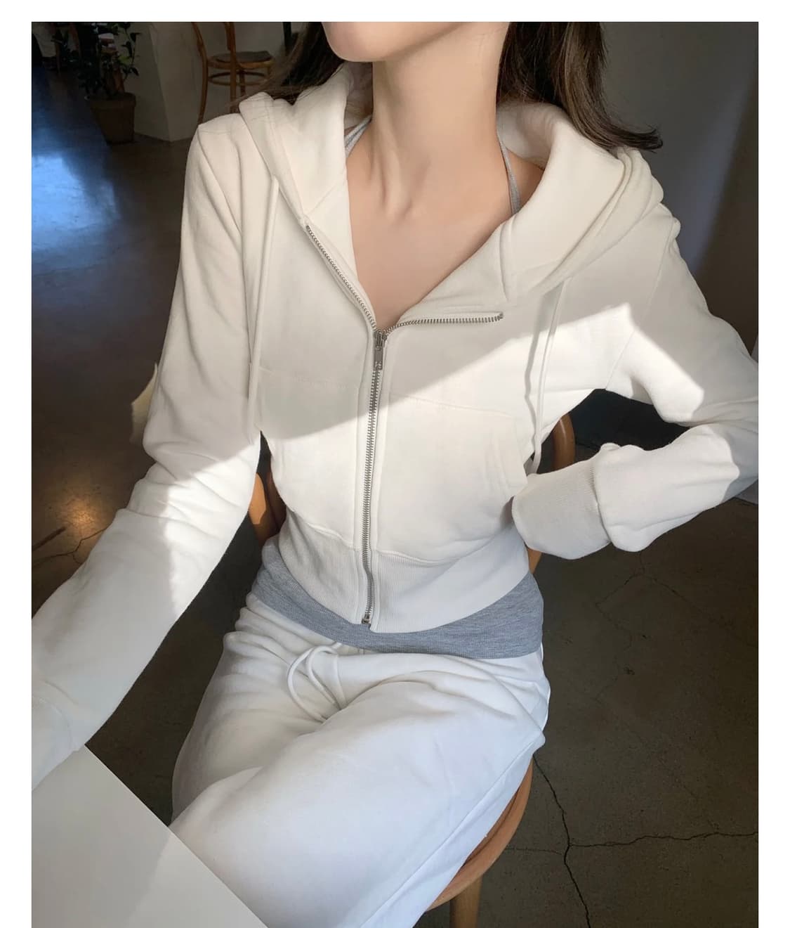 [made] 라운지 슬림핏 기모 후드집업 상품이미지1