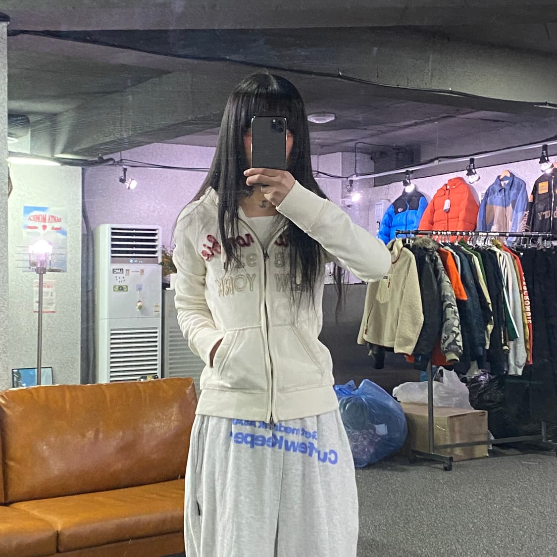 아베크롬비 빈티지 투웨이 크림 후드집업 B4290 상품이미지1