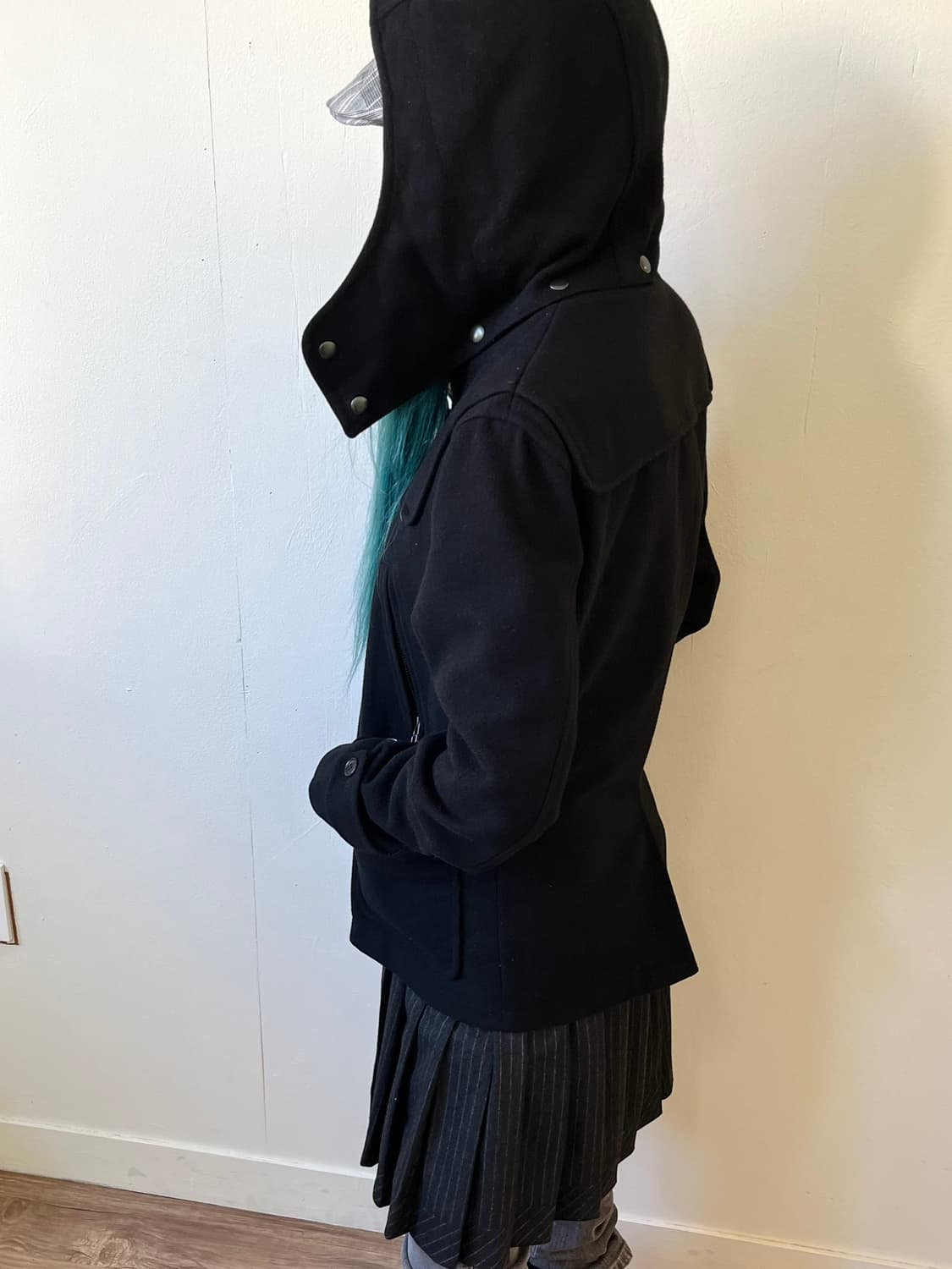 Men’s bigi 블랙 더플 코트 상품이미지7