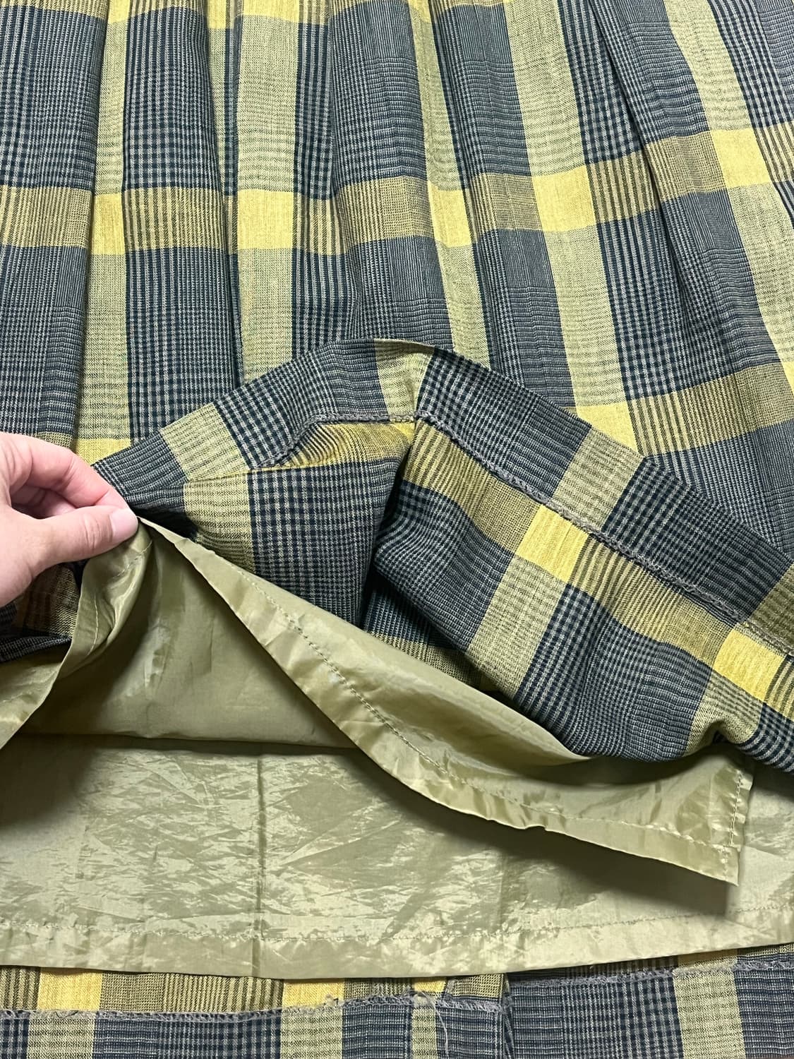 Japanese vintage 여름 체크 스커트💛 상품이미지4