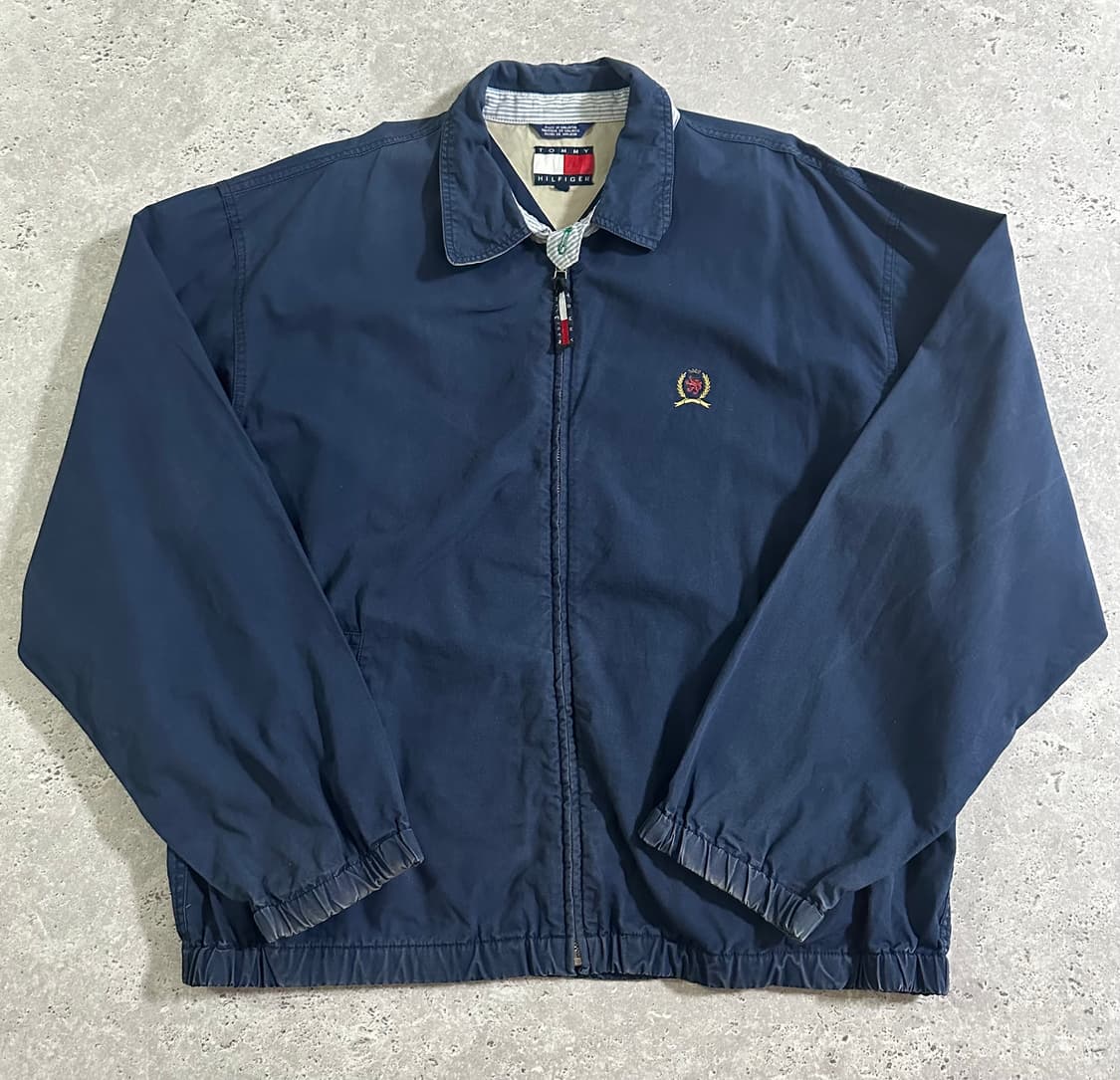 90s Tommy Hilfiger 크레스트 네이비 자켓 상품이미지2