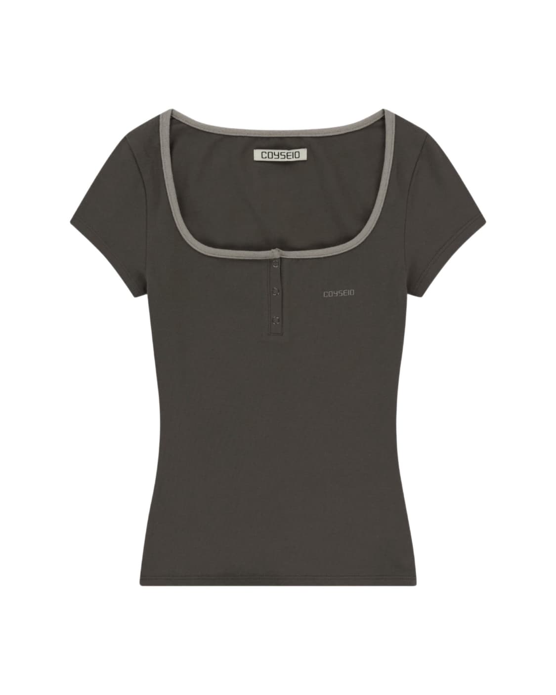코이세이오 PRONG SNAP MINI LOGO TEE ASH BROWN 상품이미지1