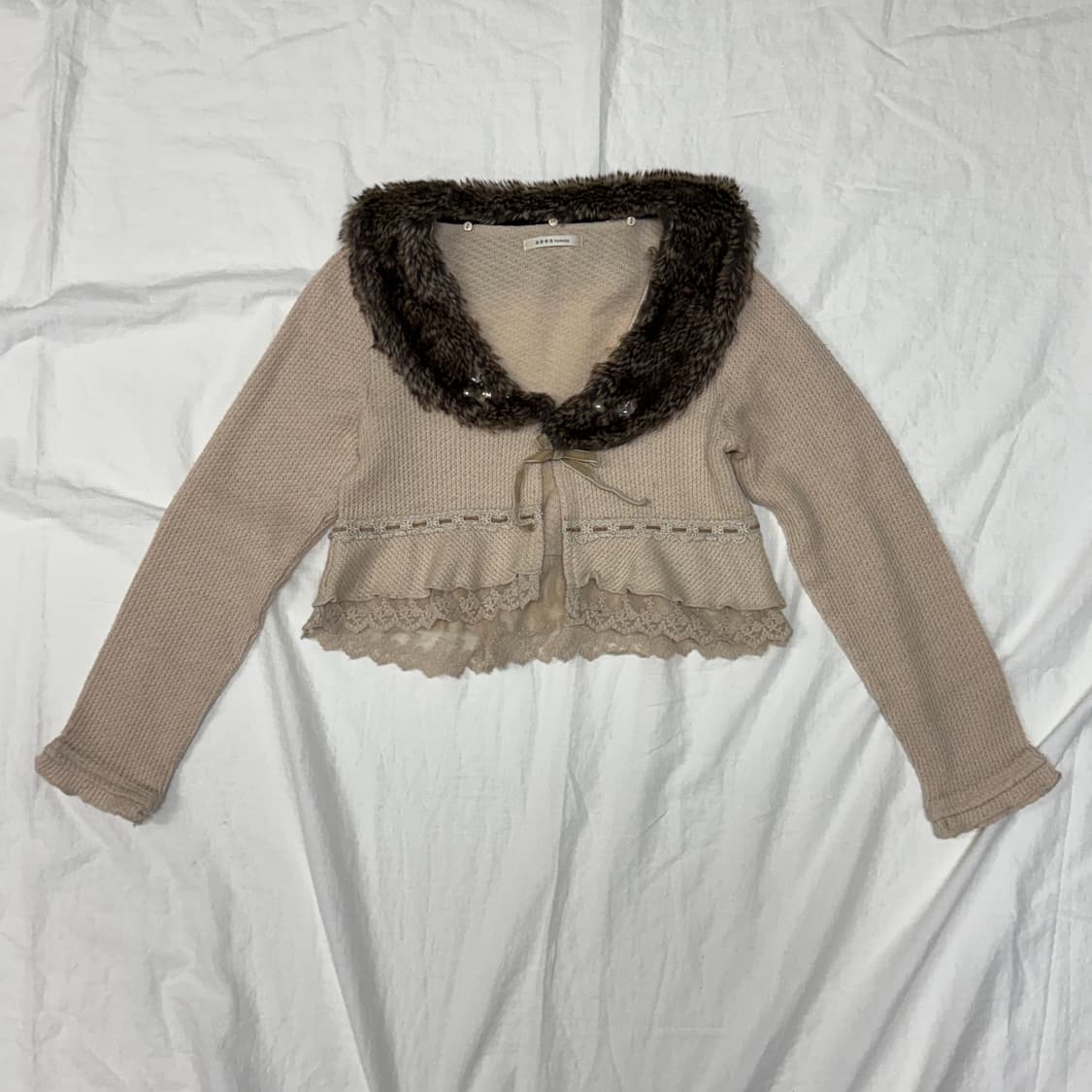 axes femme 퍼 크롭 볼레로 상품이미지1