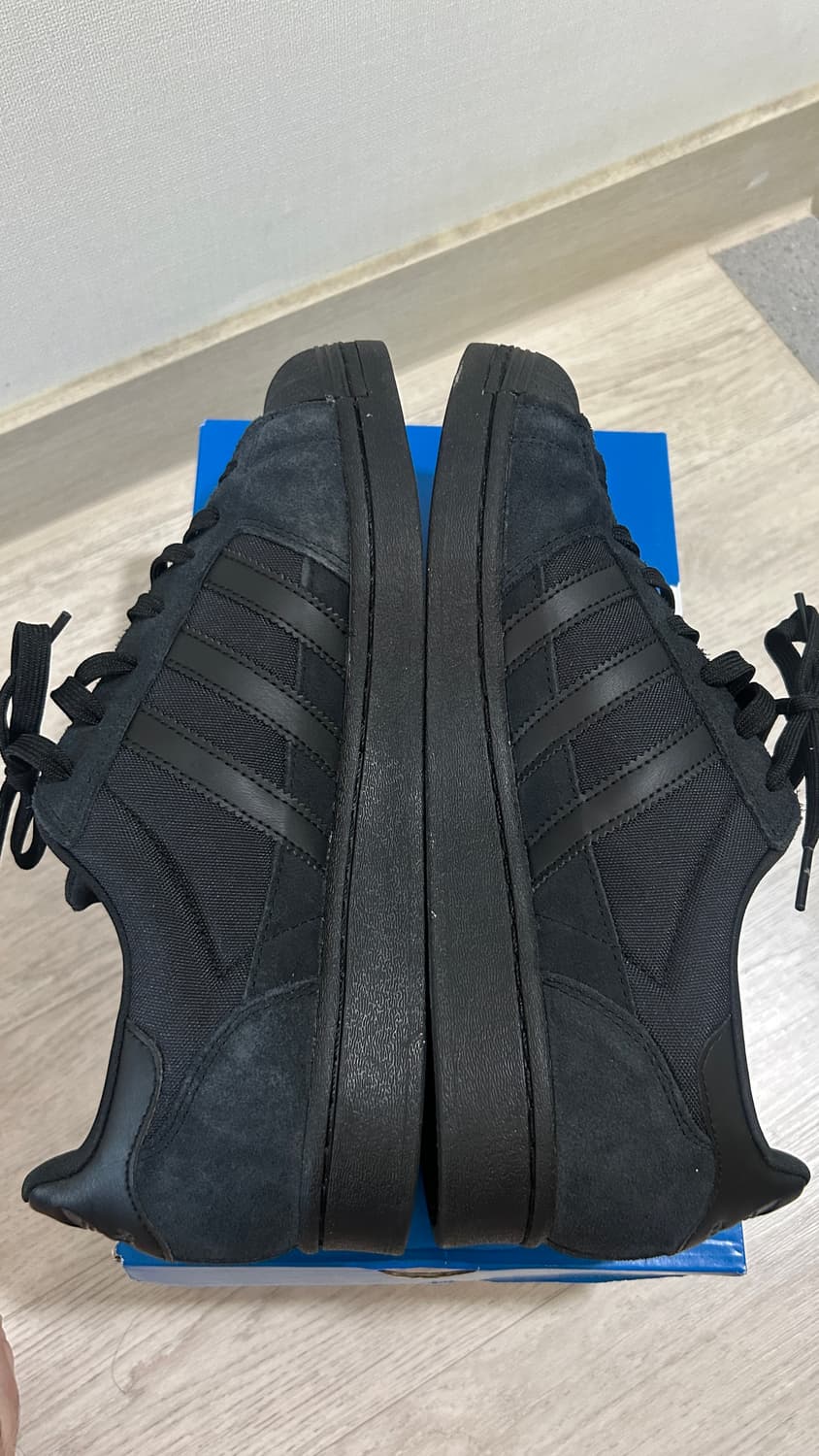 아디다스 슈퍼스타 코듀라 가죽 올블랙 상품이미지3